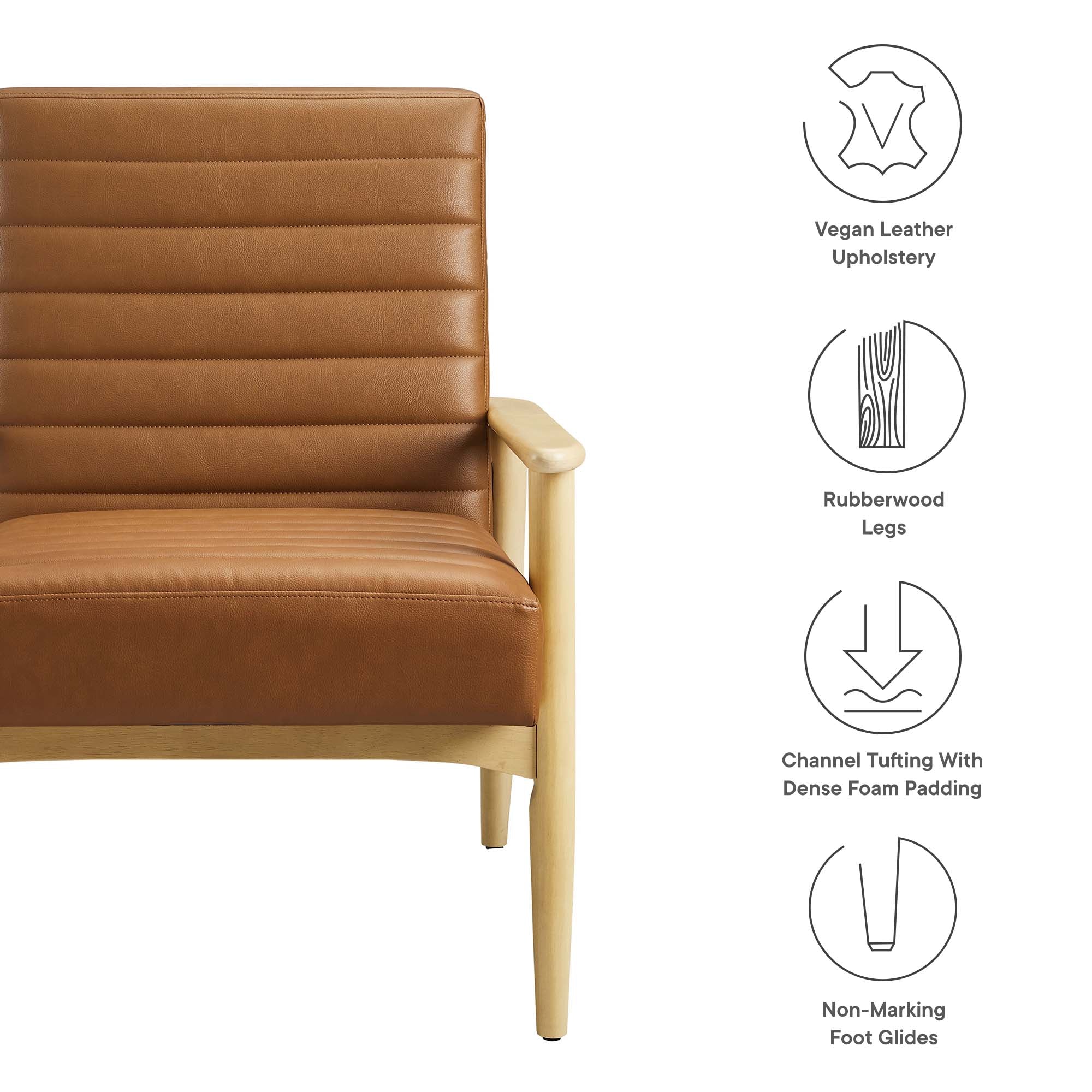 Jensen Vegan Leather Accent Chair by Modway - Best Buy Furniture