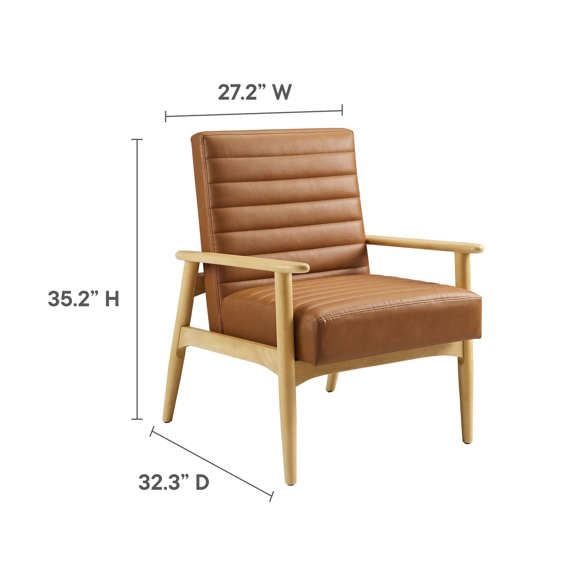 Jensen Vegan Leather Accent Chair by Modway - Best Buy Furniture