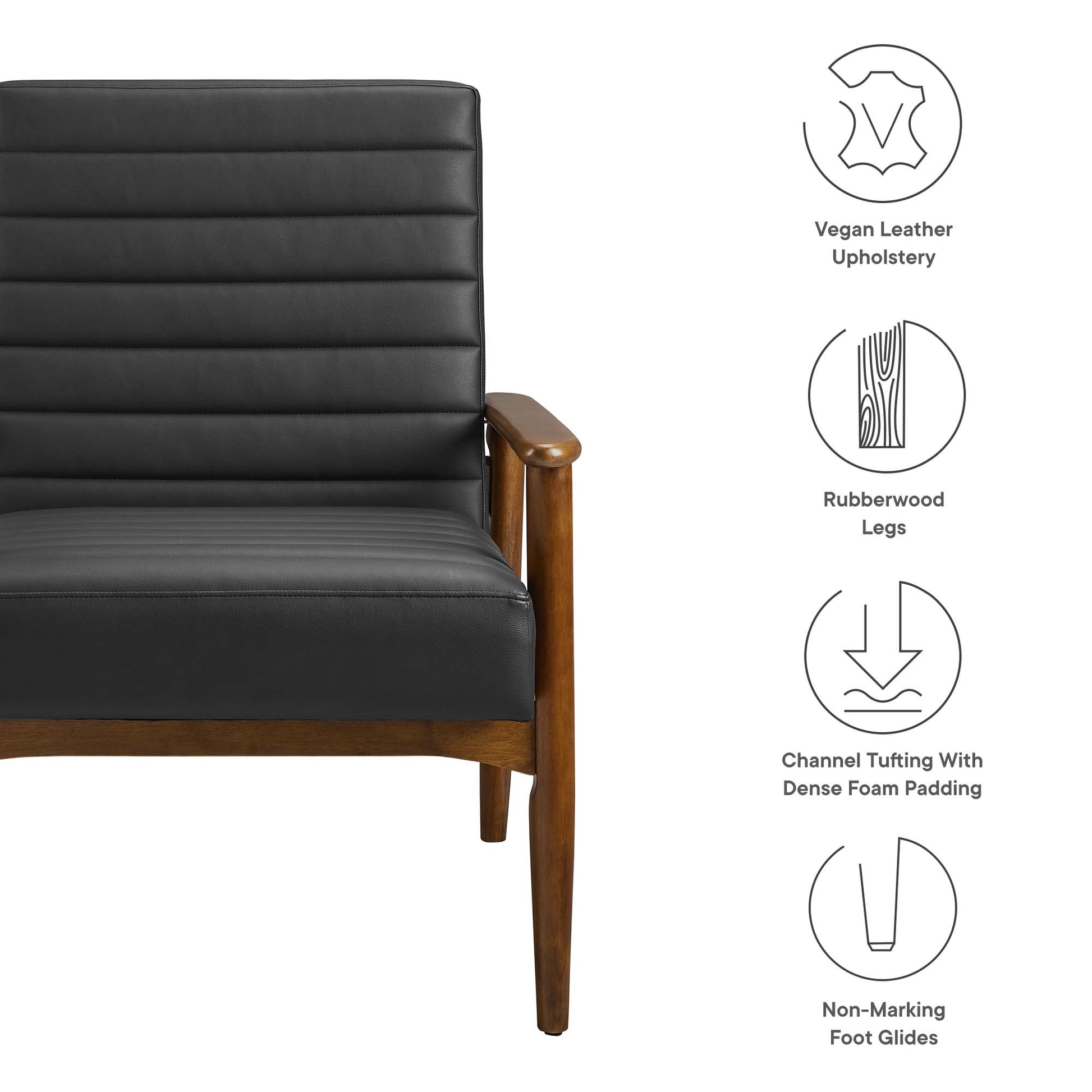 Jensen Vegan Leather Accent Chair by Modway - Best Buy Furniture
