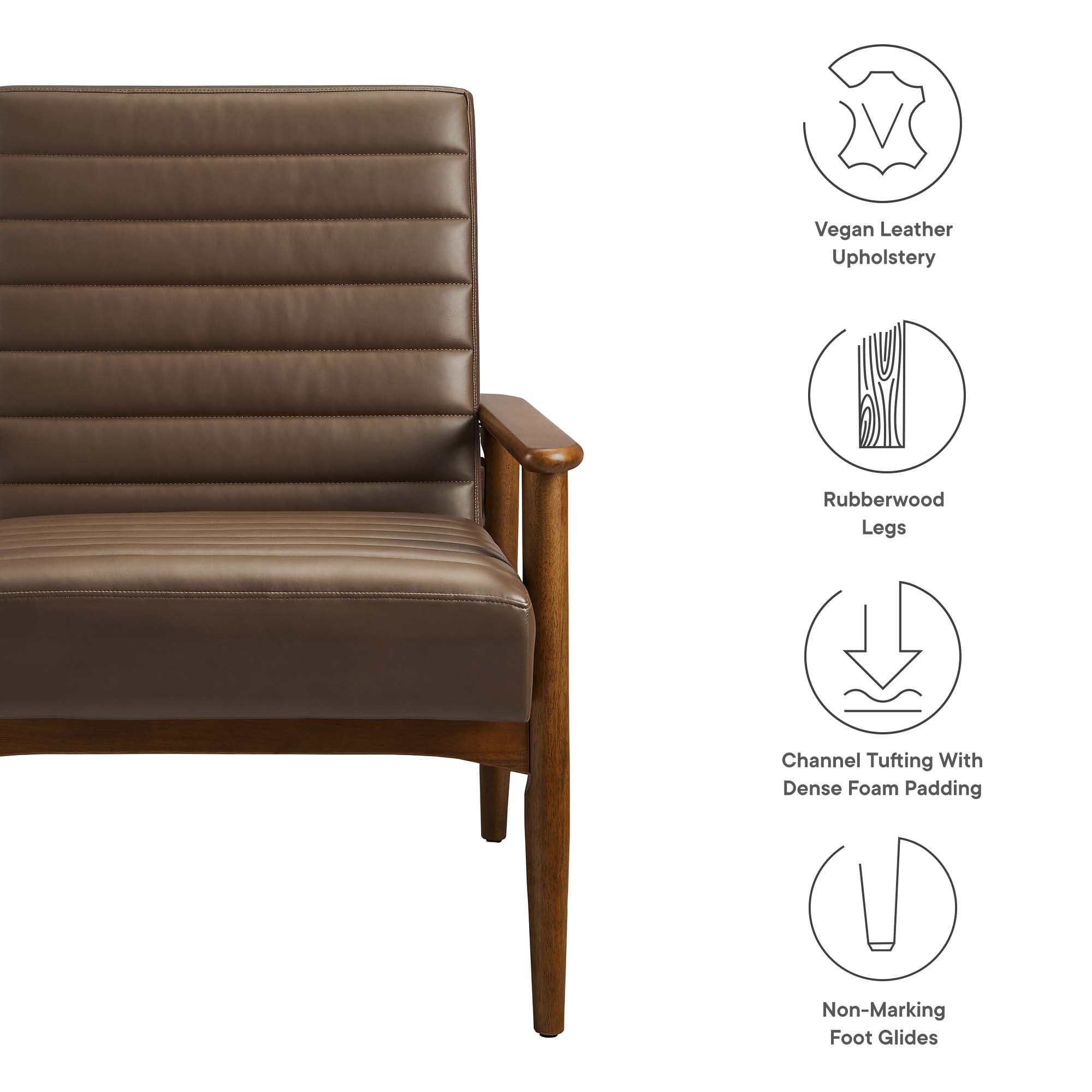 Jensen Vegan Leather Accent Chair by Modway - Best Buy Furniture
