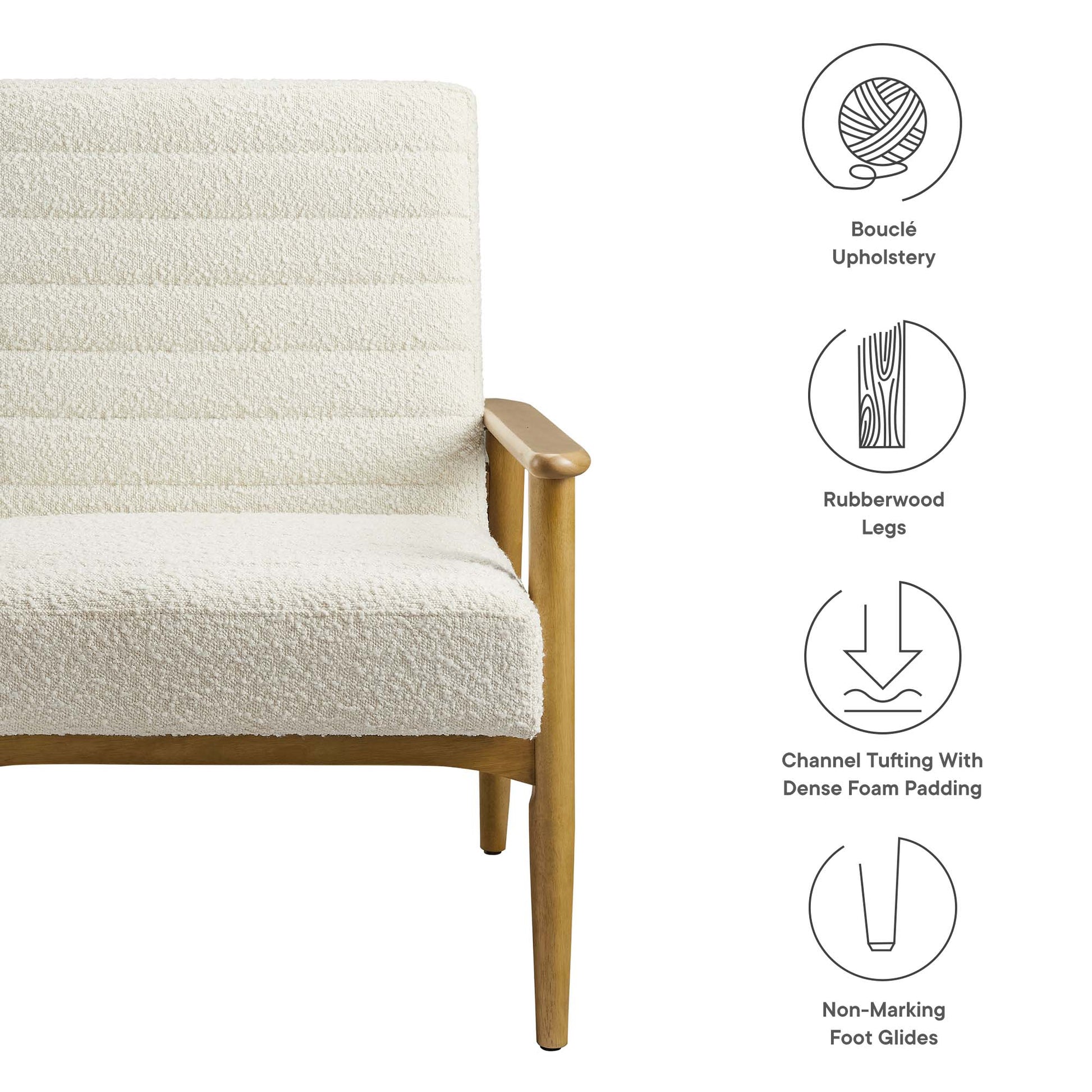 Jensen Boucle Fabric Accent Chair by Modway - Best Buy Furniture