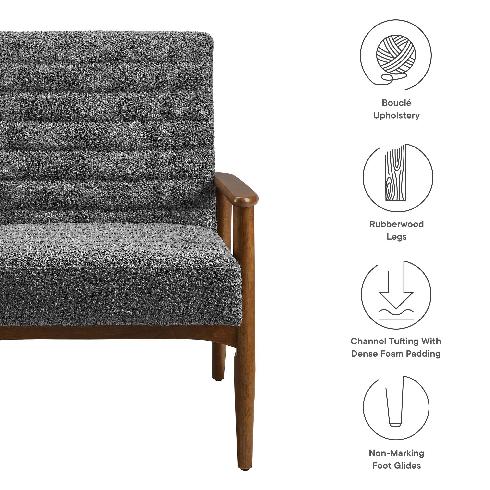 Jensen Boucle Fabric Accent Chair by Modway - Best Buy Furniture