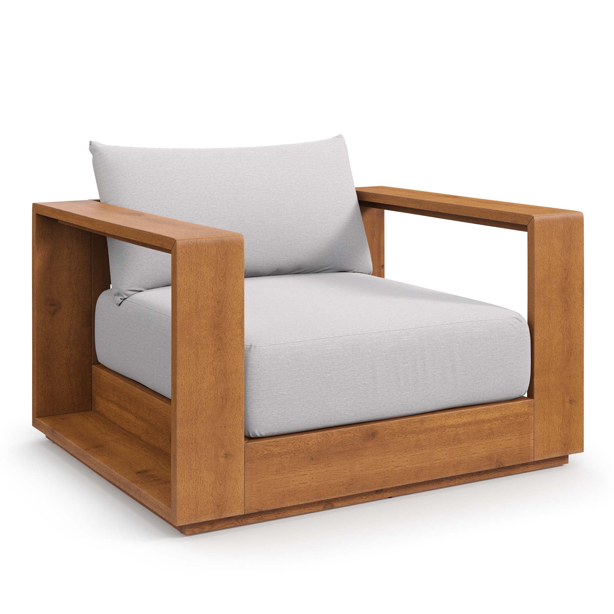 Tahoe 3-Piece Outdoor Patio Acacia Wood Furniture Set by Modway - Best Buy Furniture