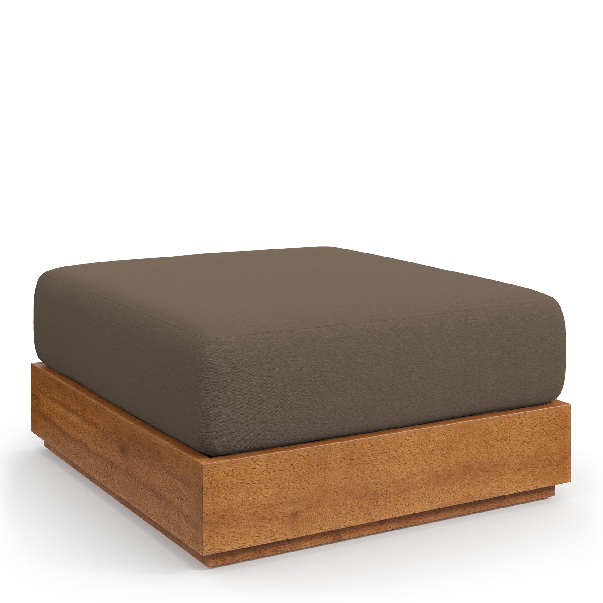 Tahoe Outdoor Patio Acacia Wood Ottoman by Modway - Best Buy Furniture