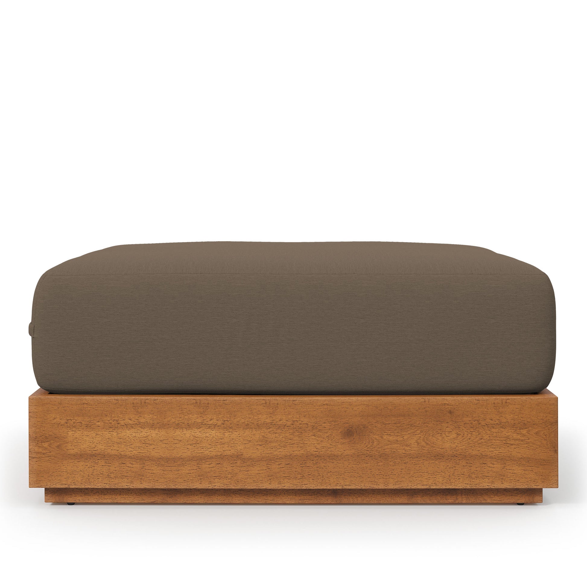Tahoe Outdoor Patio Acacia Wood Ottoman by Modway - Best Buy Furniture