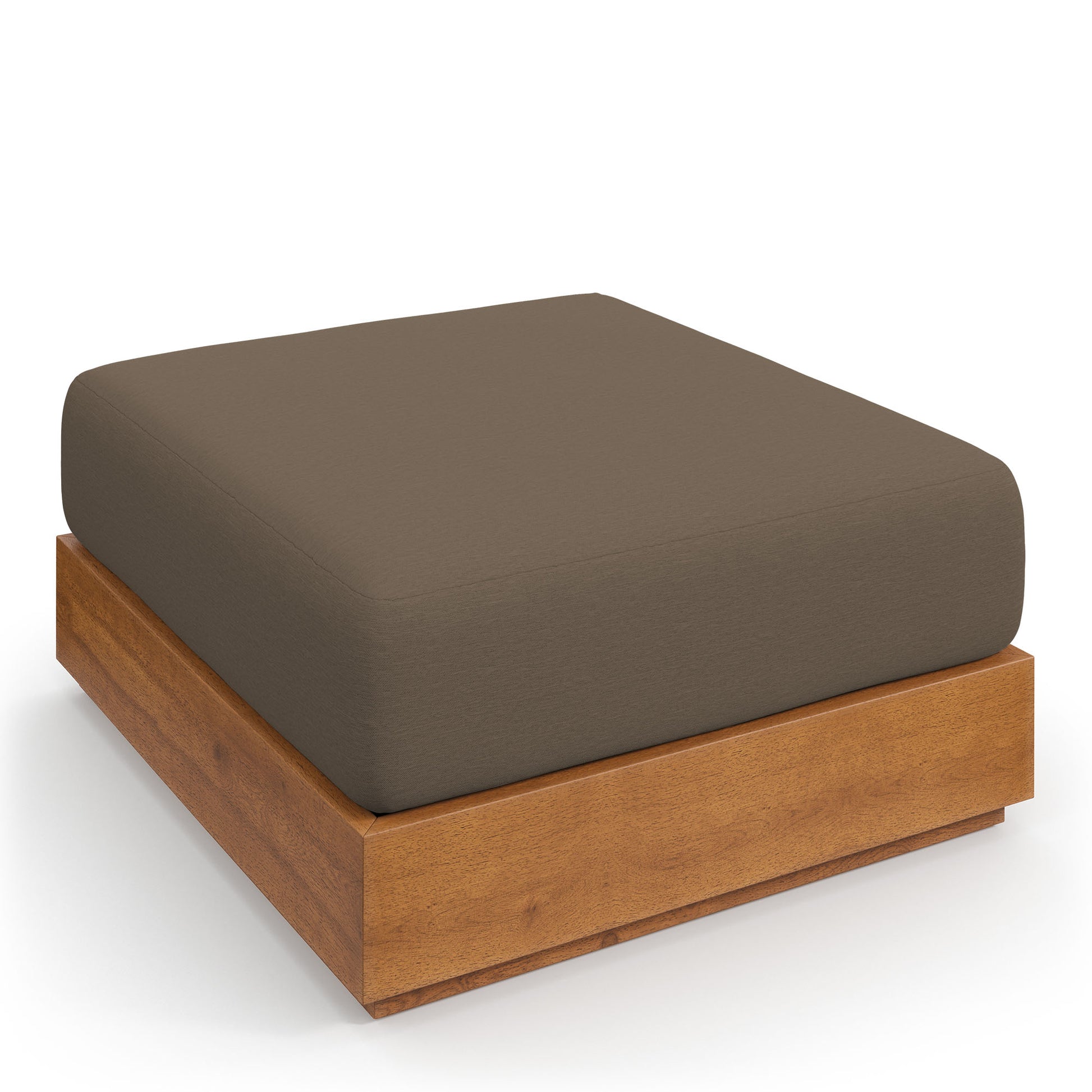 Tahoe Outdoor Patio Acacia Wood Ottoman by Modway - Best Buy Furniture