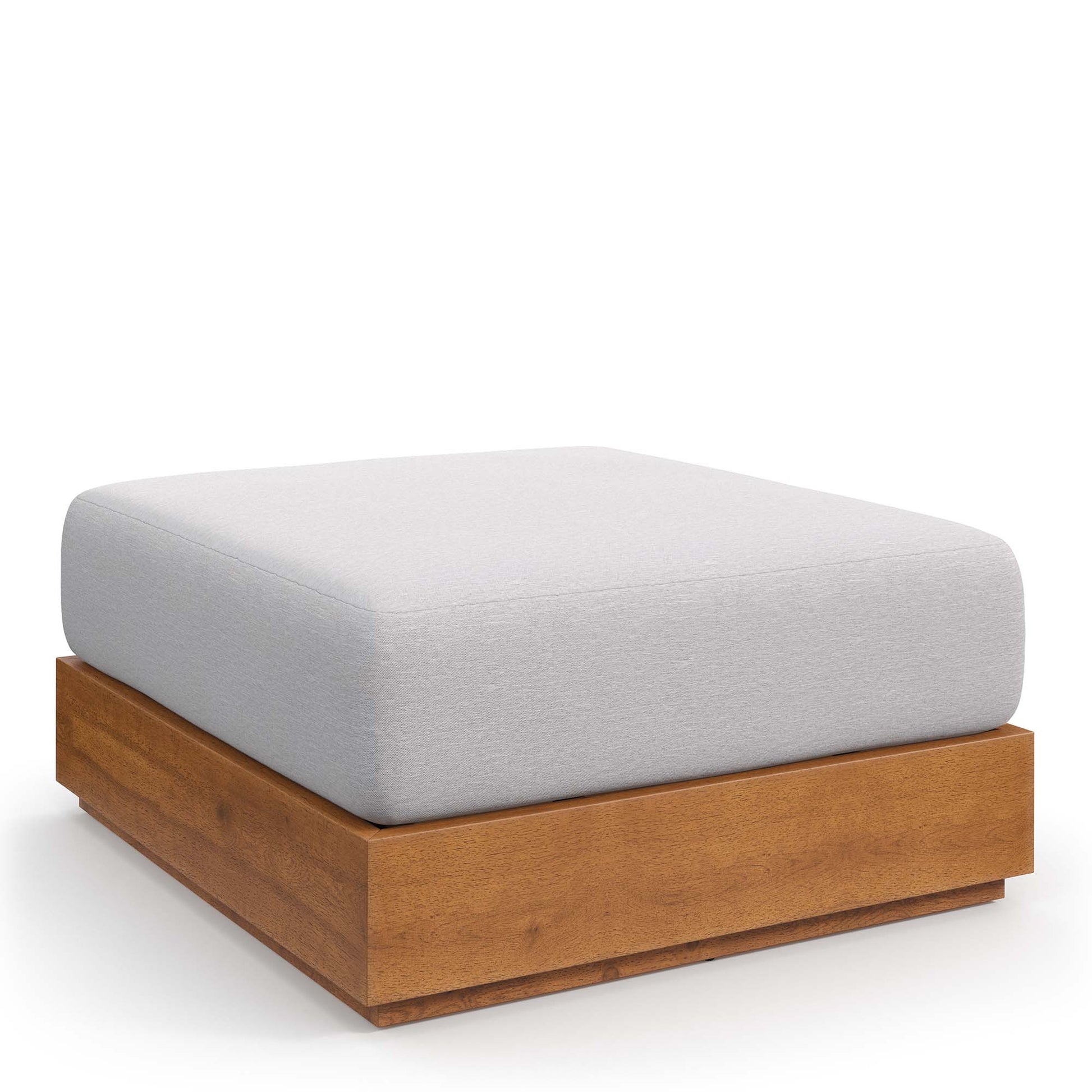 Tahoe Outdoor Patio Acacia Wood Ottoman by Modway - Best Buy Furniture