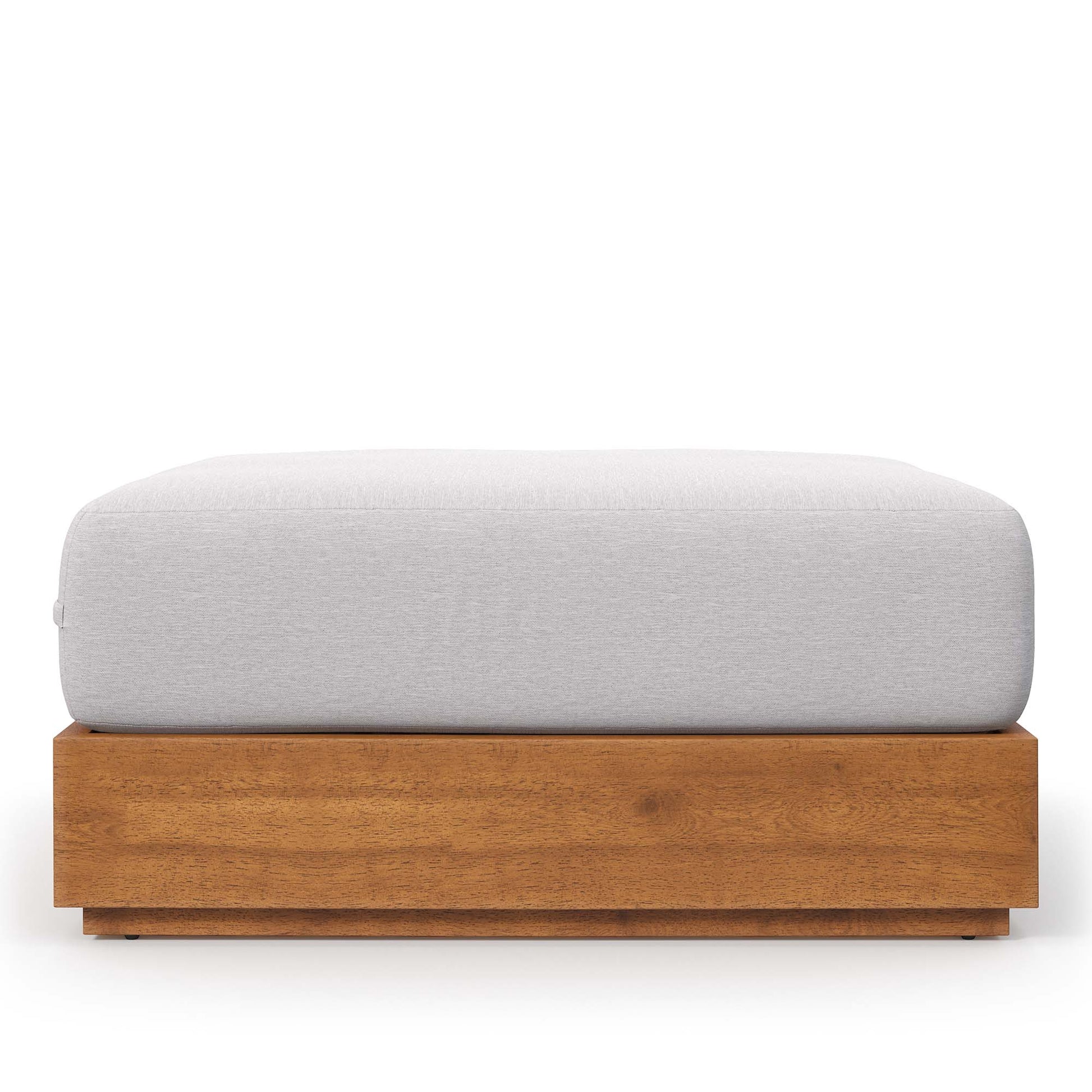 Tahoe Outdoor Patio Acacia Wood Ottoman by Modway - Best Buy Furniture