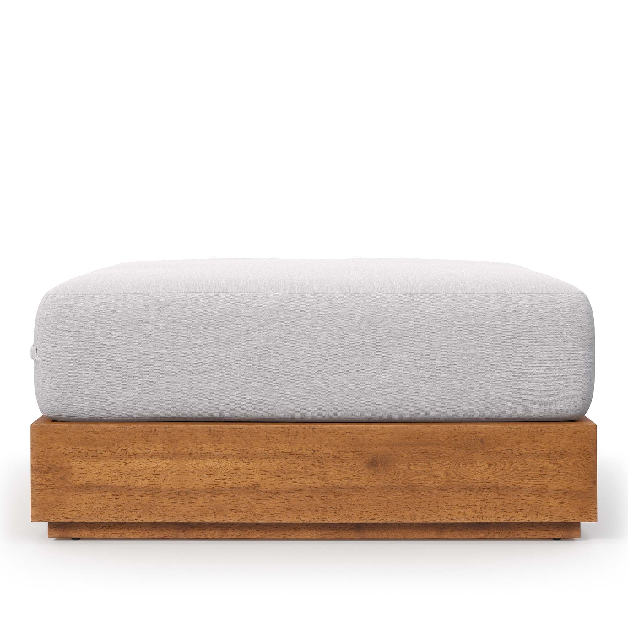 Tahoe Outdoor Patio Acacia Wood Ottoman by Modway - Best Buy Furniture