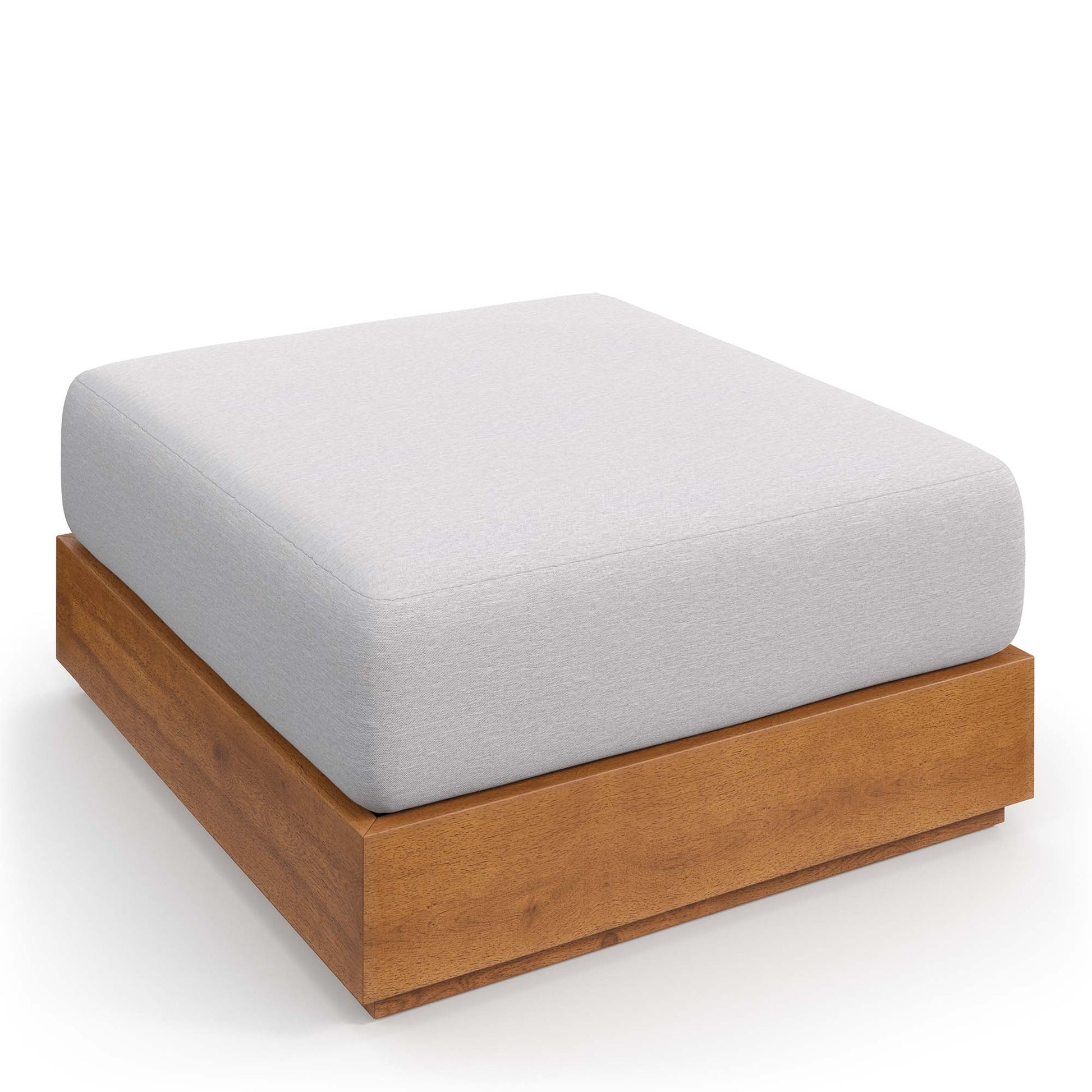 Tahoe Outdoor Patio Acacia Wood Ottoman by Modway - Best Buy Furniture