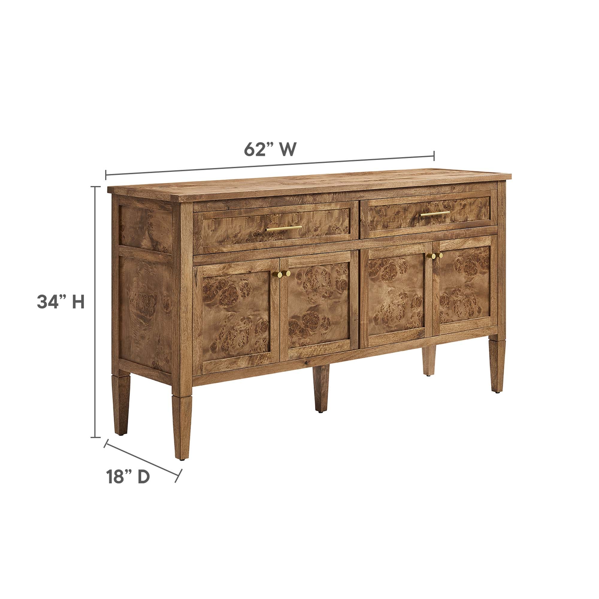 Elysian 62" Wood Sideboard by Modway - Best Buy Furniture