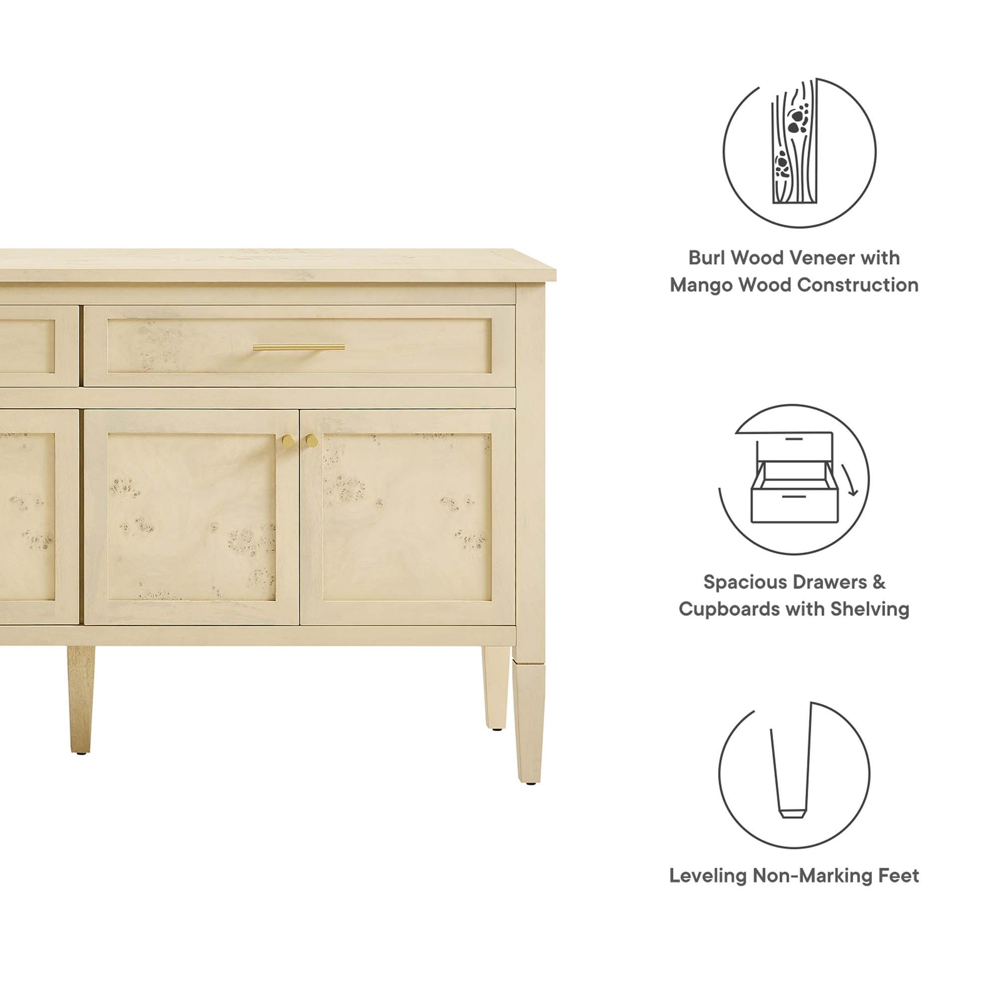 Elysian 62" Wood Sideboard by Modway - Best Buy Furniture