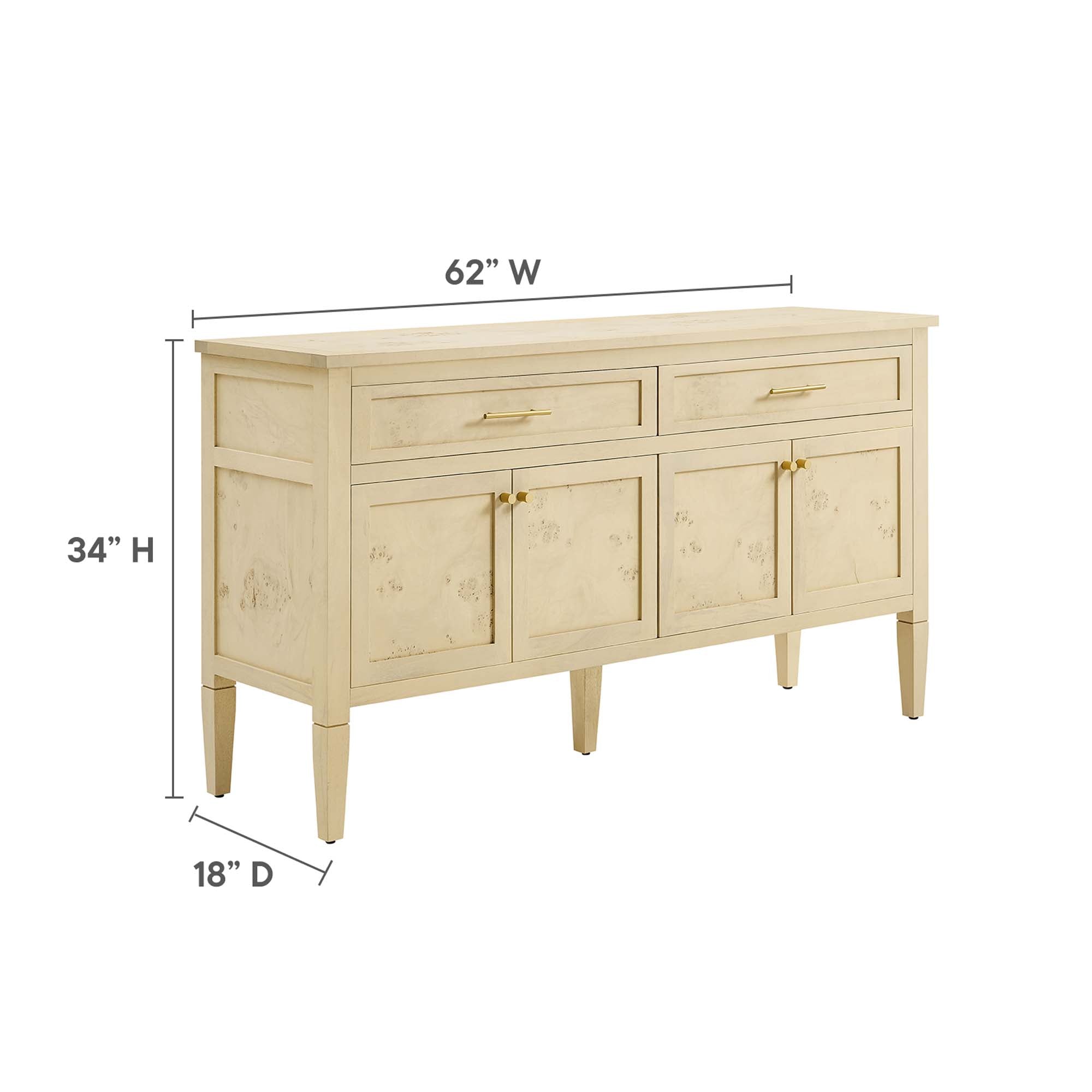 Elysian 62" Wood Sideboard by Modway - Best Buy Furniture