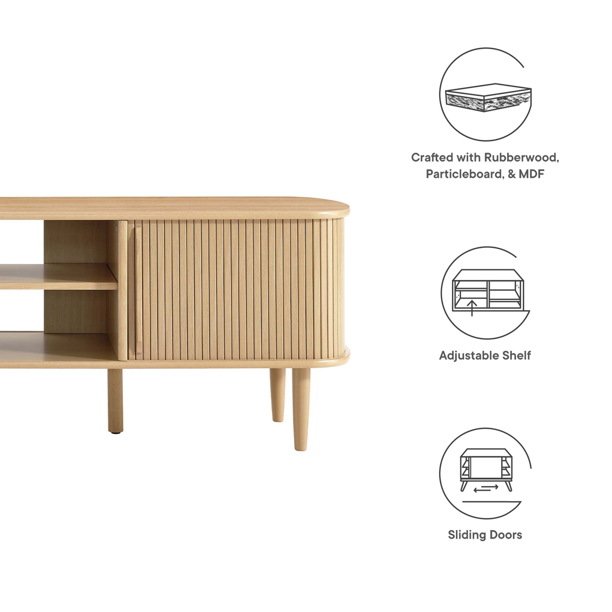Contour 63" Wood TV Stand by Modway - Best Buy Furniture