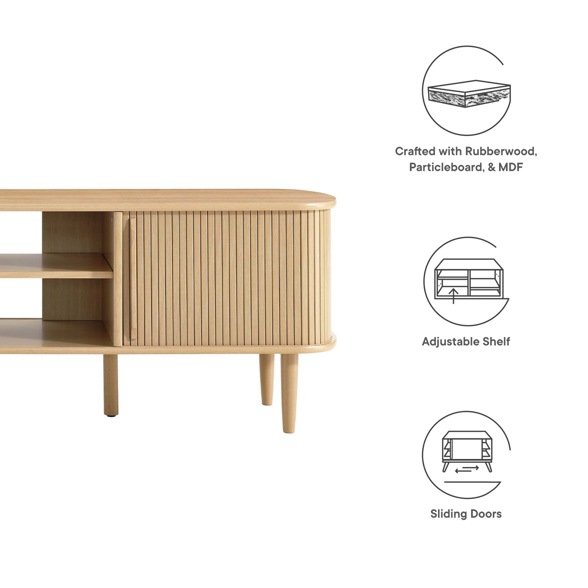 Contour 63" Wood TV Stand by Modway - Best Buy Furniture