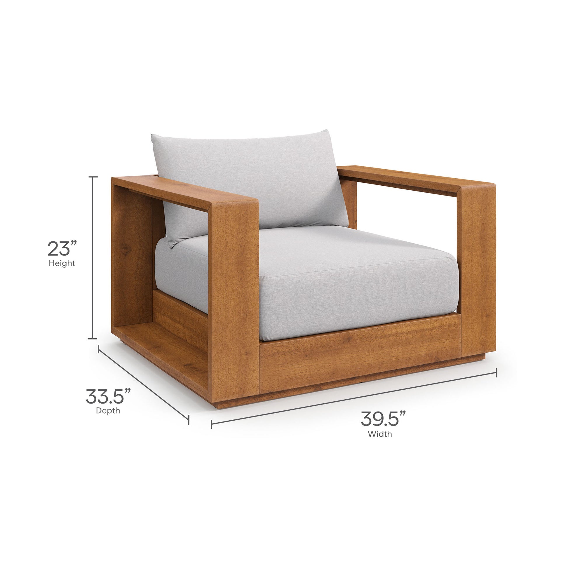 Tahoe 3-Piece Outdoor Patio Acacia Wood Furniture Set by Modway - Best Buy Furniture