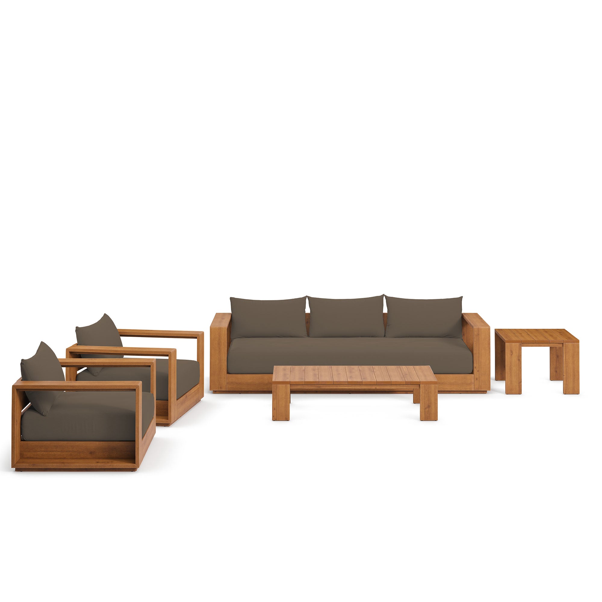 Tahoe 5-Piece Outdoor Patio Acacia Wood Furniture Set by Modway - Best Buy Furniture