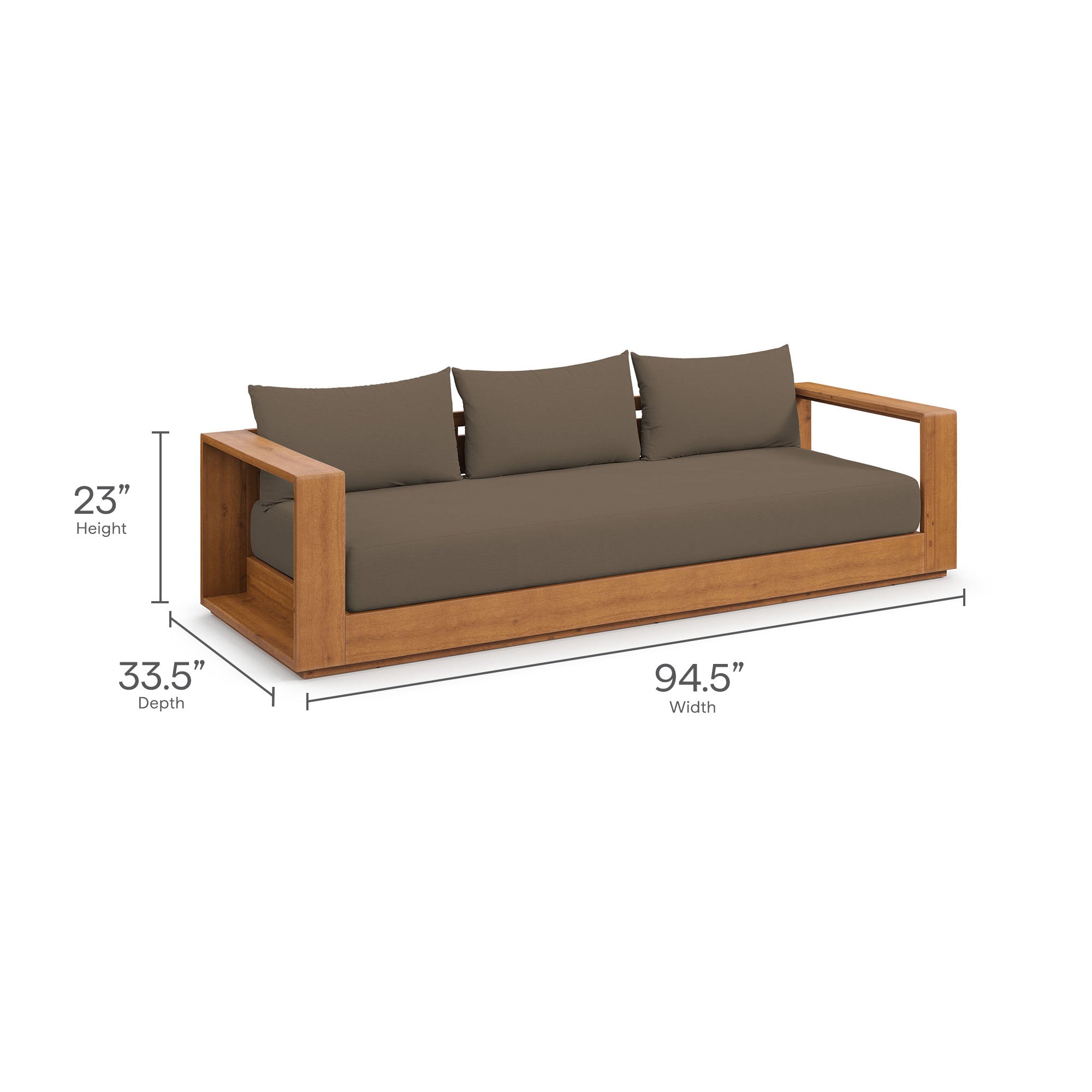 Tahoe 5-Piece Outdoor Patio Acacia Wood Furniture Set by Modway - Best Buy Furniture