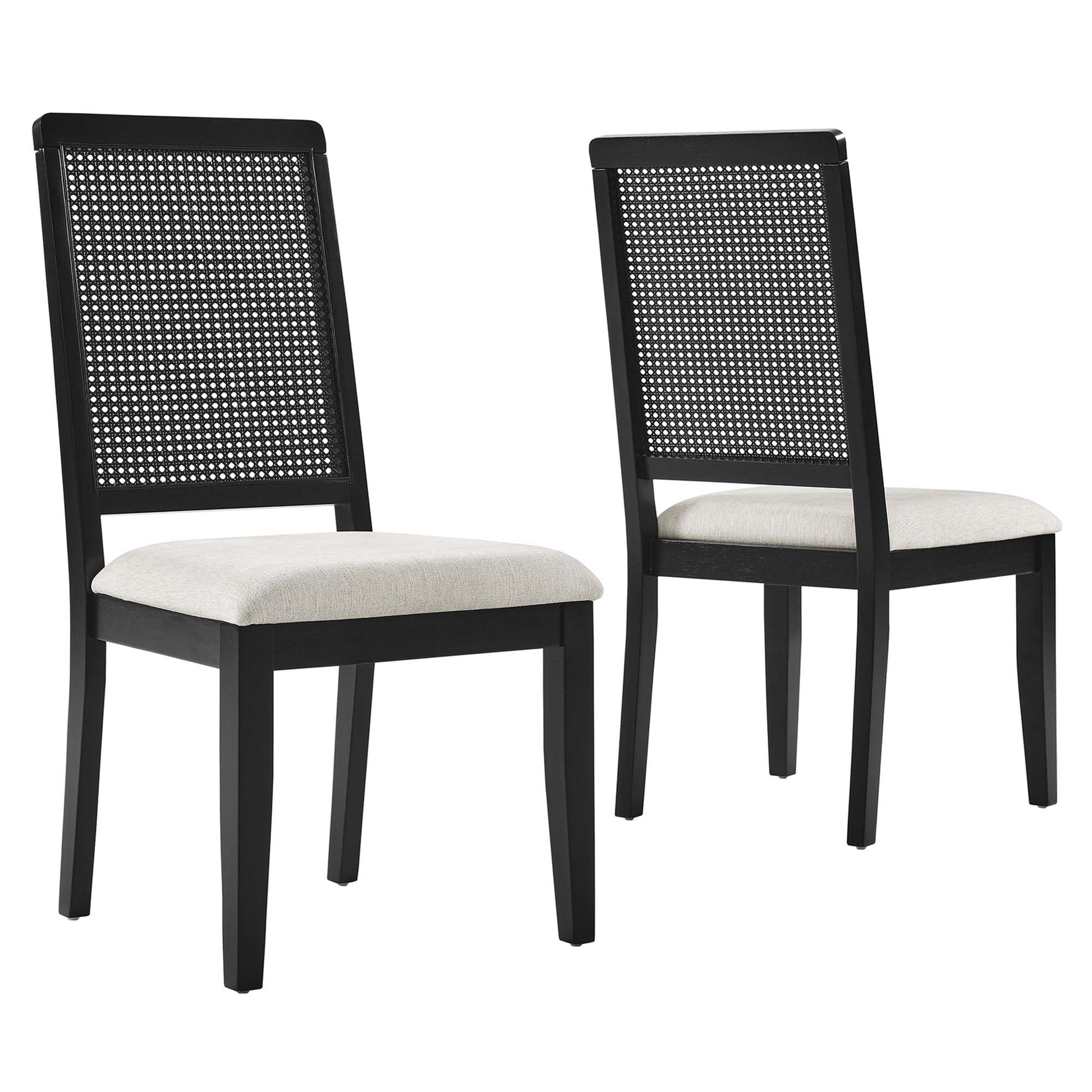 Arlo Faux Rattan and Wood Dining Side Chairs Set of 2 by Modway - Best Buy Furniture