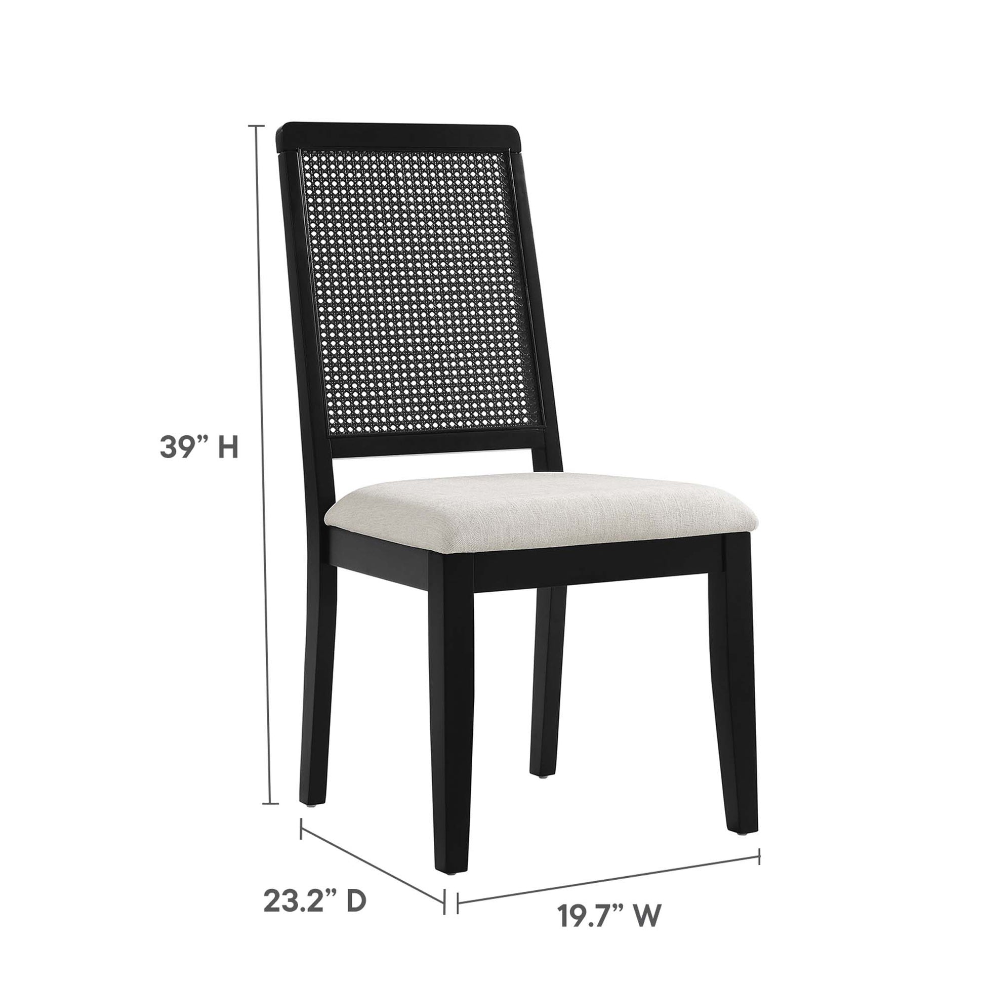 Arlo Faux Rattan and Wood Dining Side Chairs Set of 2 by Modway - Best Buy Furniture