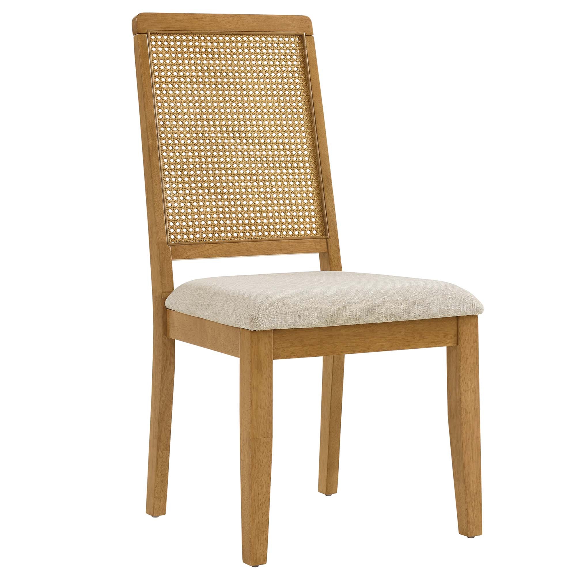 Arlo Faux Rattan and Wood Dining Side Chairs Set of 2 by Modway - Best Buy Furniture