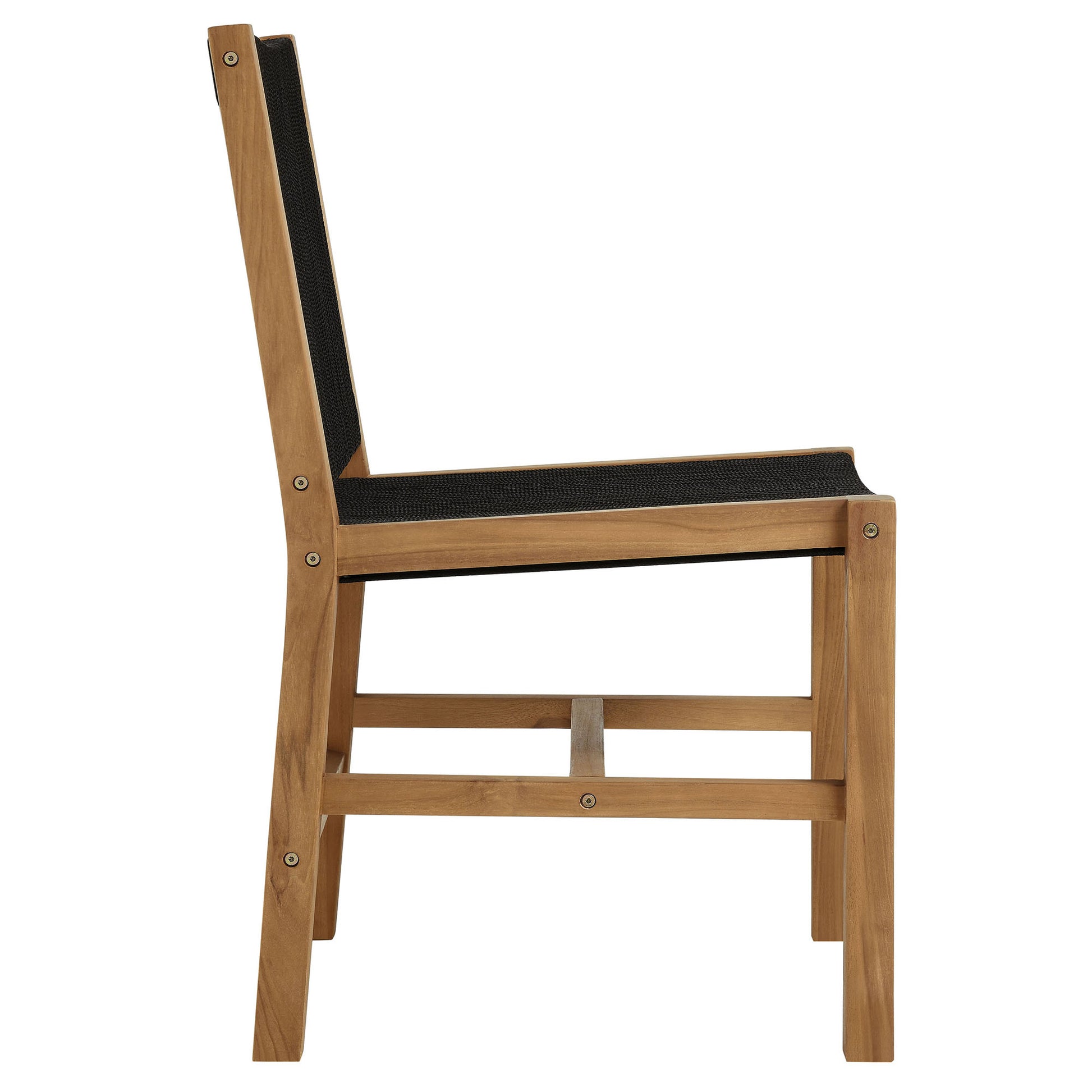 Vienna 3-Piece Outdoor Patio Teak and Rope Dining Set with Armless Chiars by Modway - Best Buy Furniture