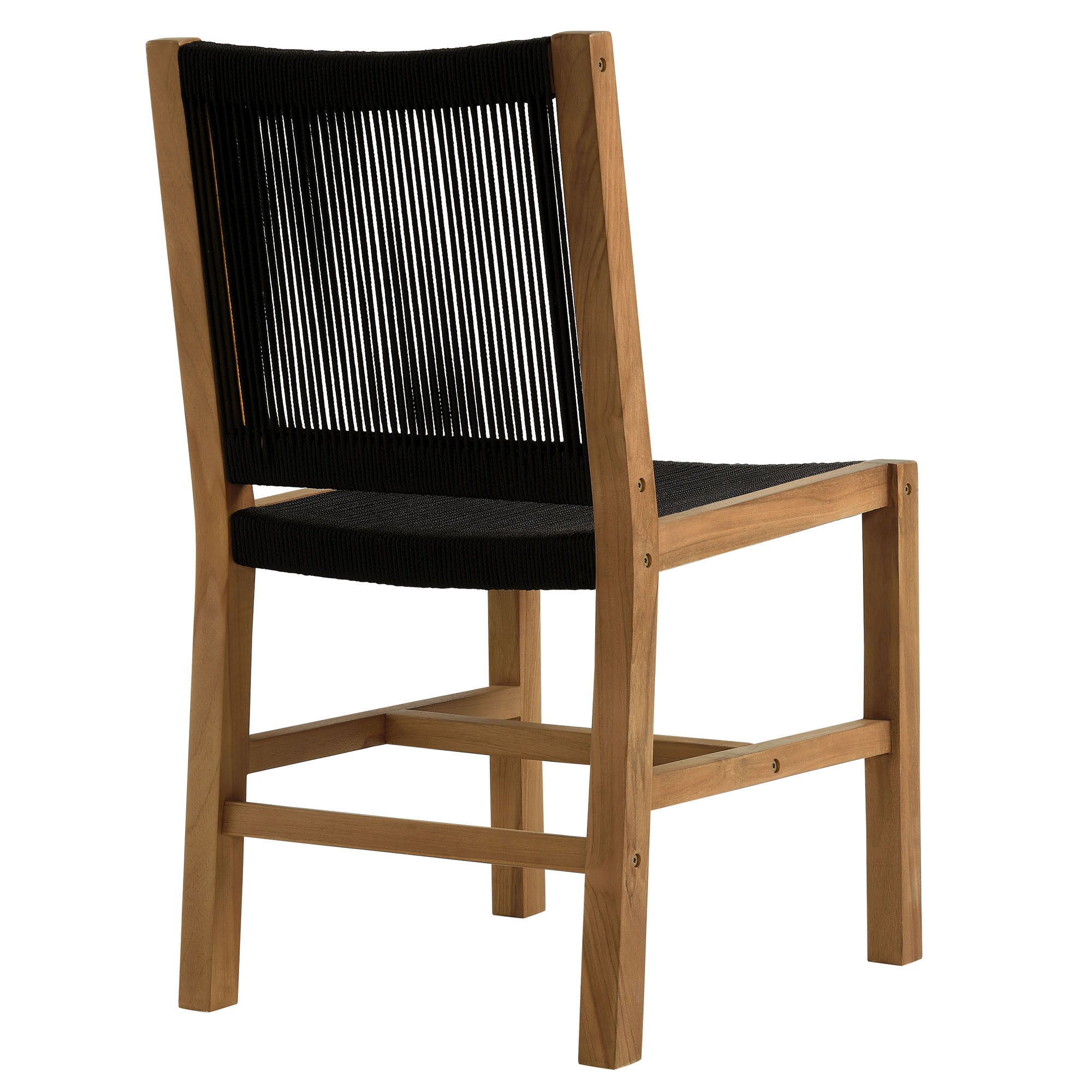 Vienna Outdoor Patio Teak and Rope Armless Dining Chairs Set of 2 by Modway - Best Buy Furniture