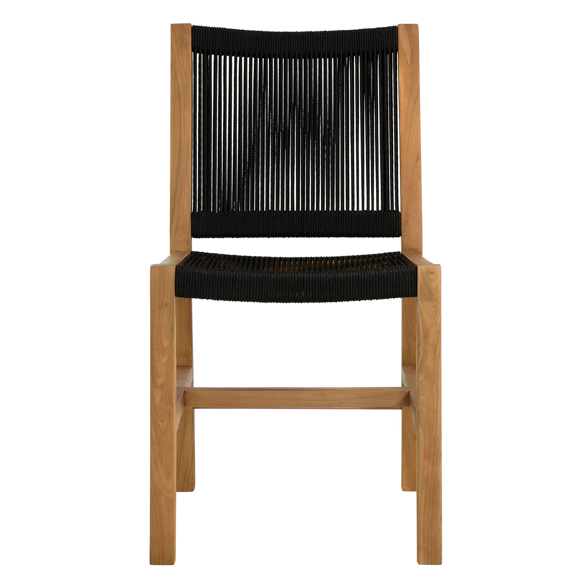 Vienna Outdoor Patio Teak and Rope Armless Dining Chairs Set of 2 by Modway - Best Buy Furniture