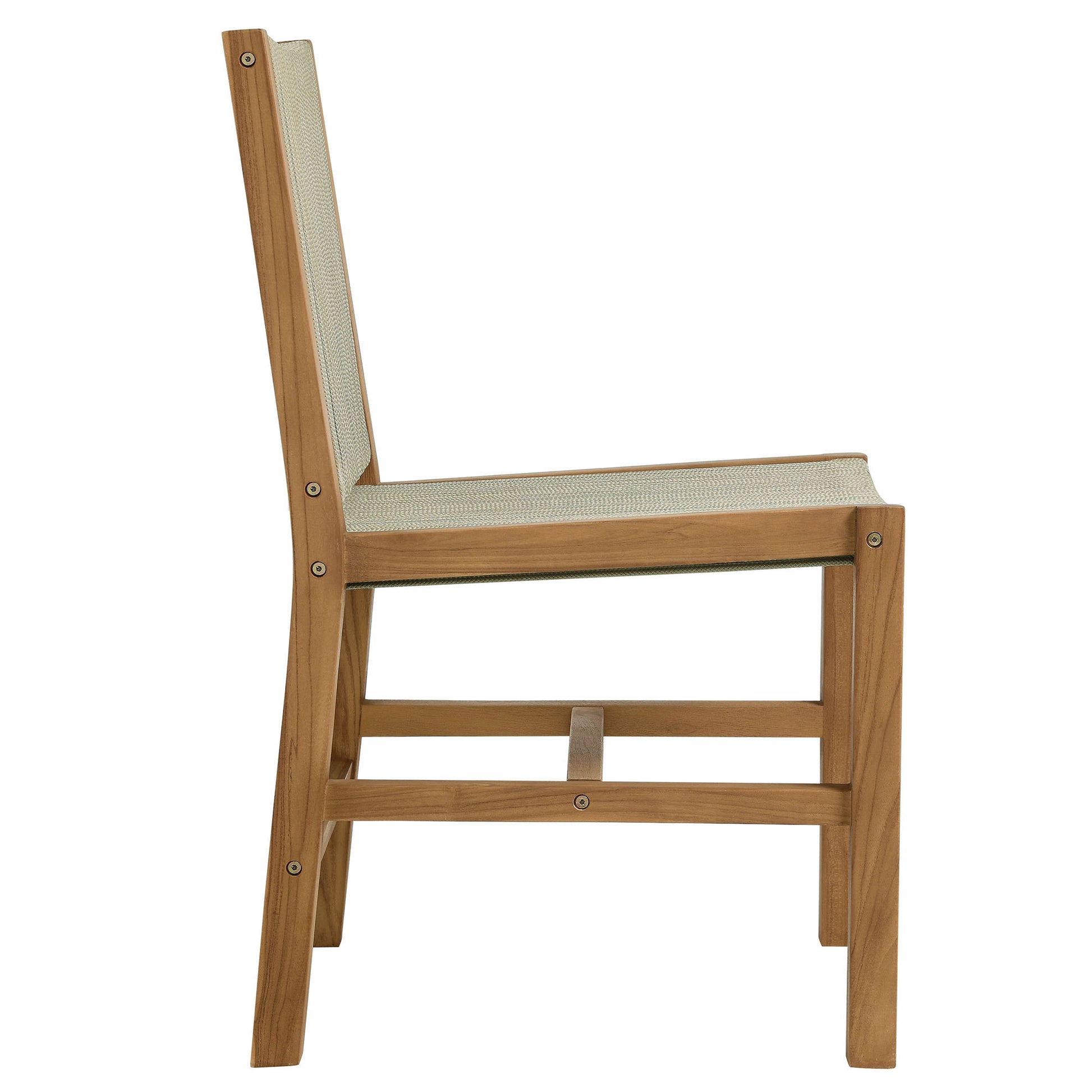 Vienna Outdoor Patio Teak and Rope Armless Dining Chairs Set of 2 by Modway - Best Buy Furniture