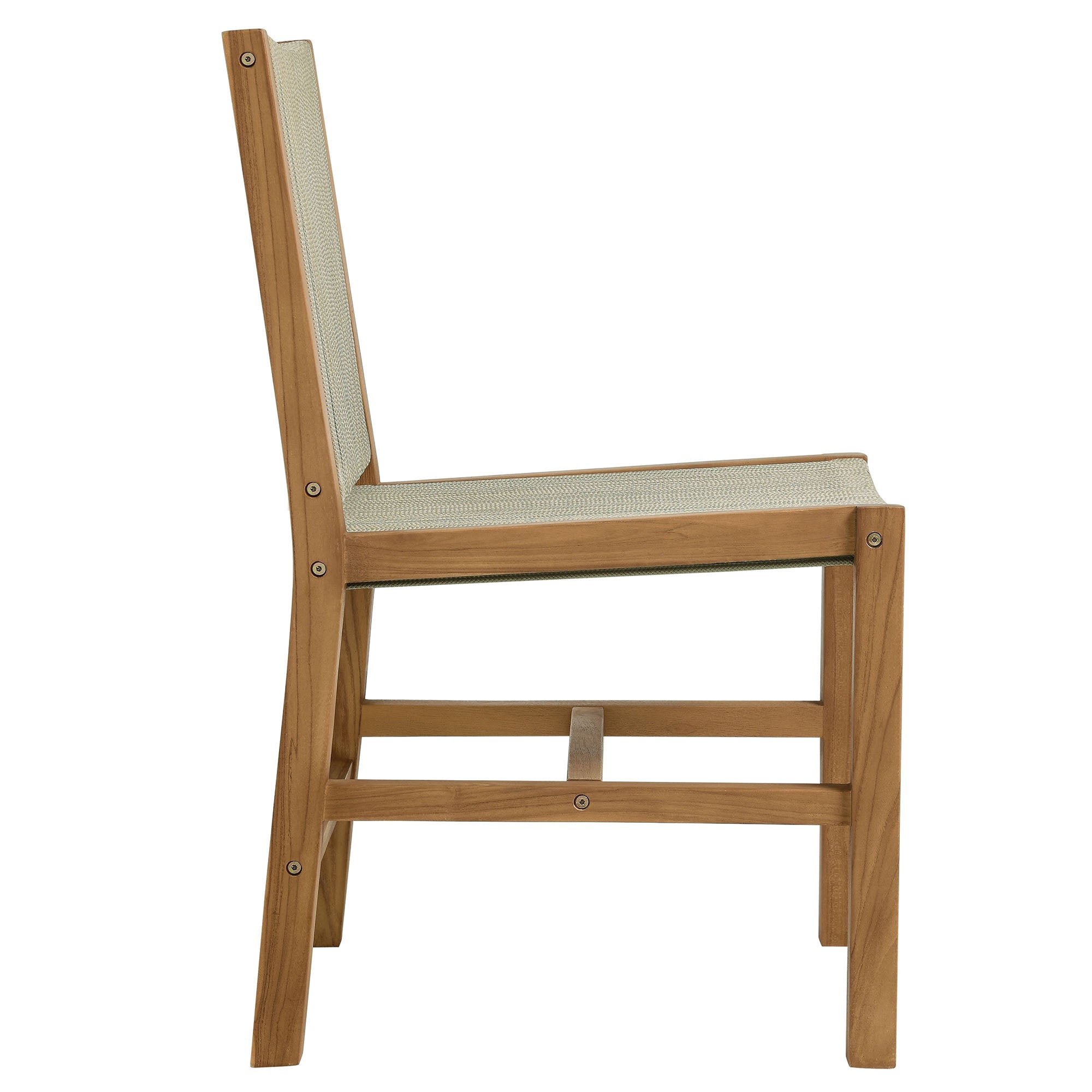 Vienna 5-Piece Outdoor Patio Teak and Rope Dining Set with Armless Chairs by Modway - Best Buy Furniture