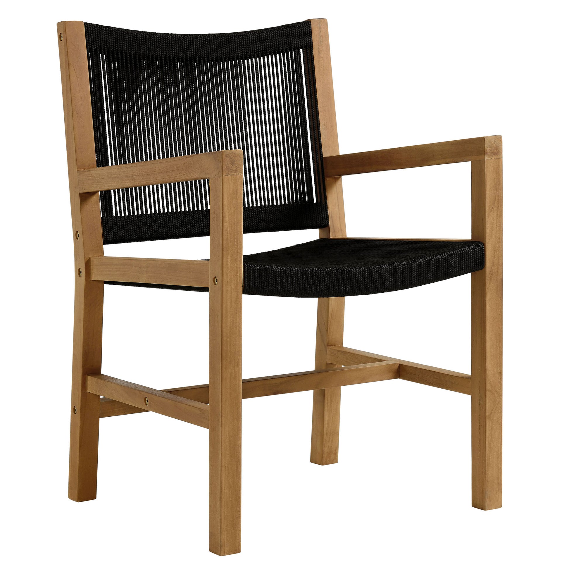 Vienna 7-Piece Outdoor Patio Teak and Rope Dining Set by Modway - Best Buy Furniture