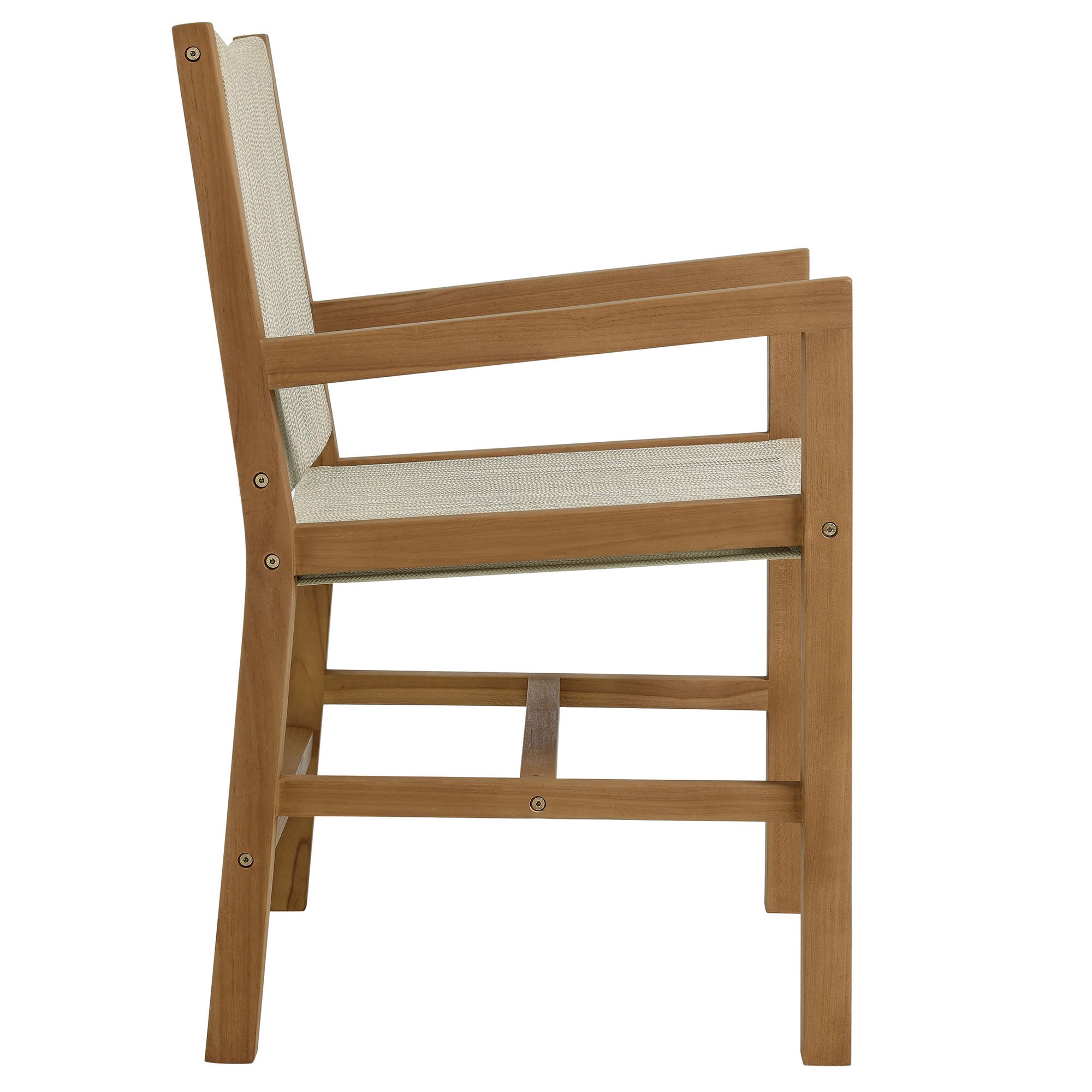 Vienna Outdoor Patio Teak and Rope Dining Armchairs Set of 2 by Modway - Best Buy Furniture