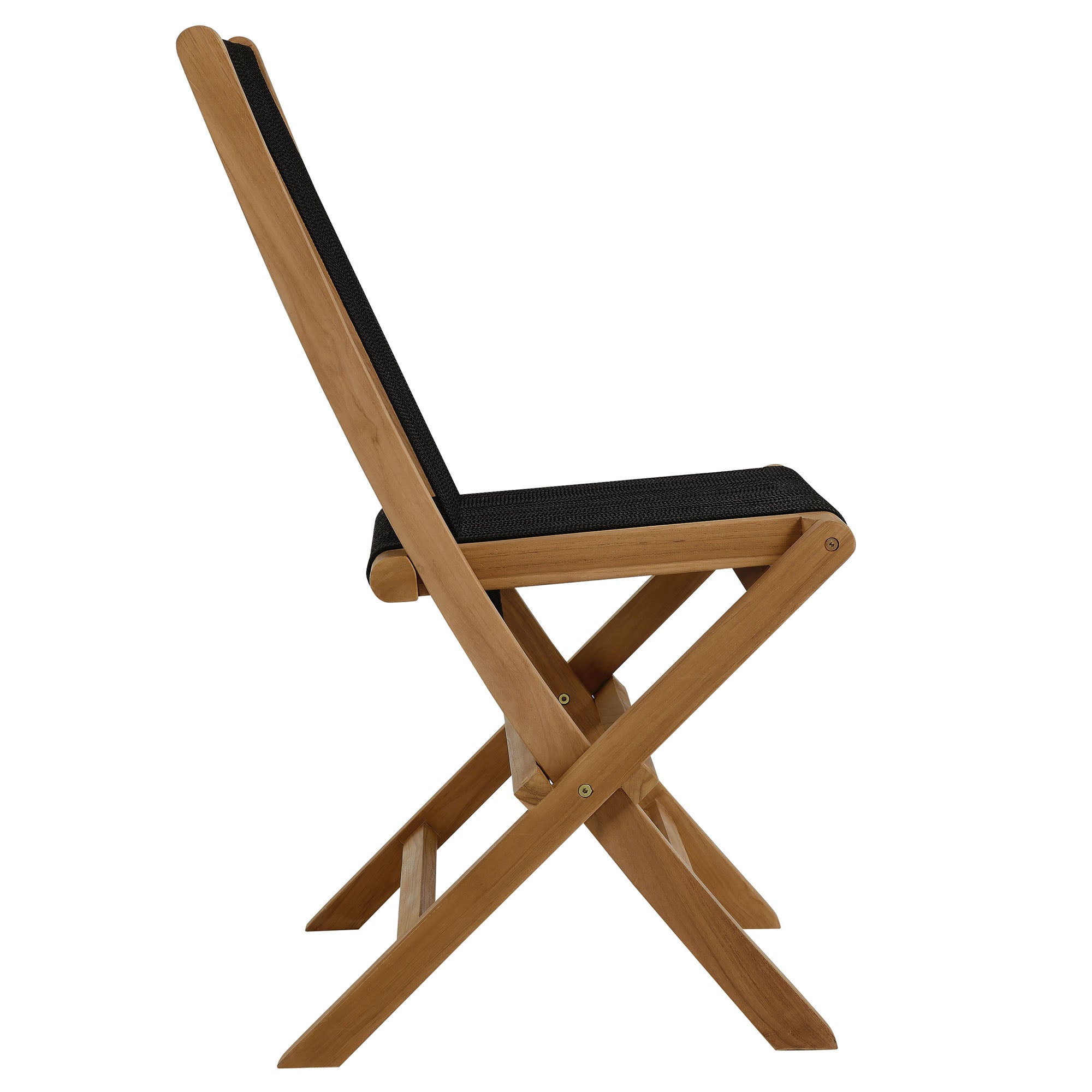 Vienna Outdoor Patio Teak and Rope Folding Chairs Set of 4 by Modway - Best Buy Furniture