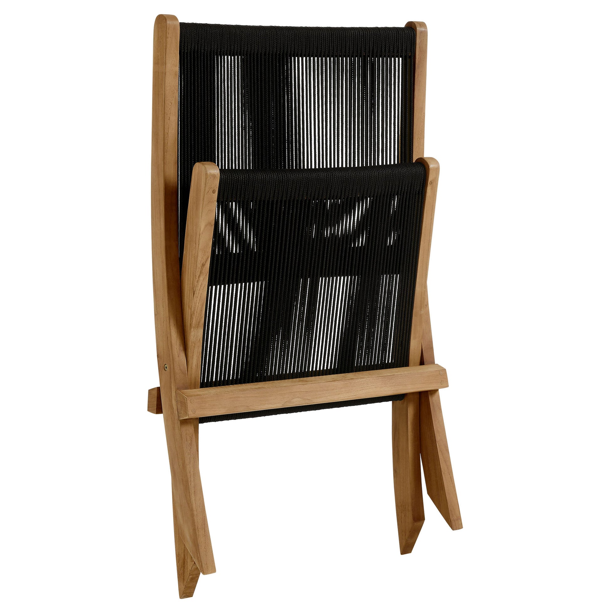 Vienna Outdoor Patio Teak and Rope Folding Accent Lounge Chair by Modway - Best Buy Furniture
