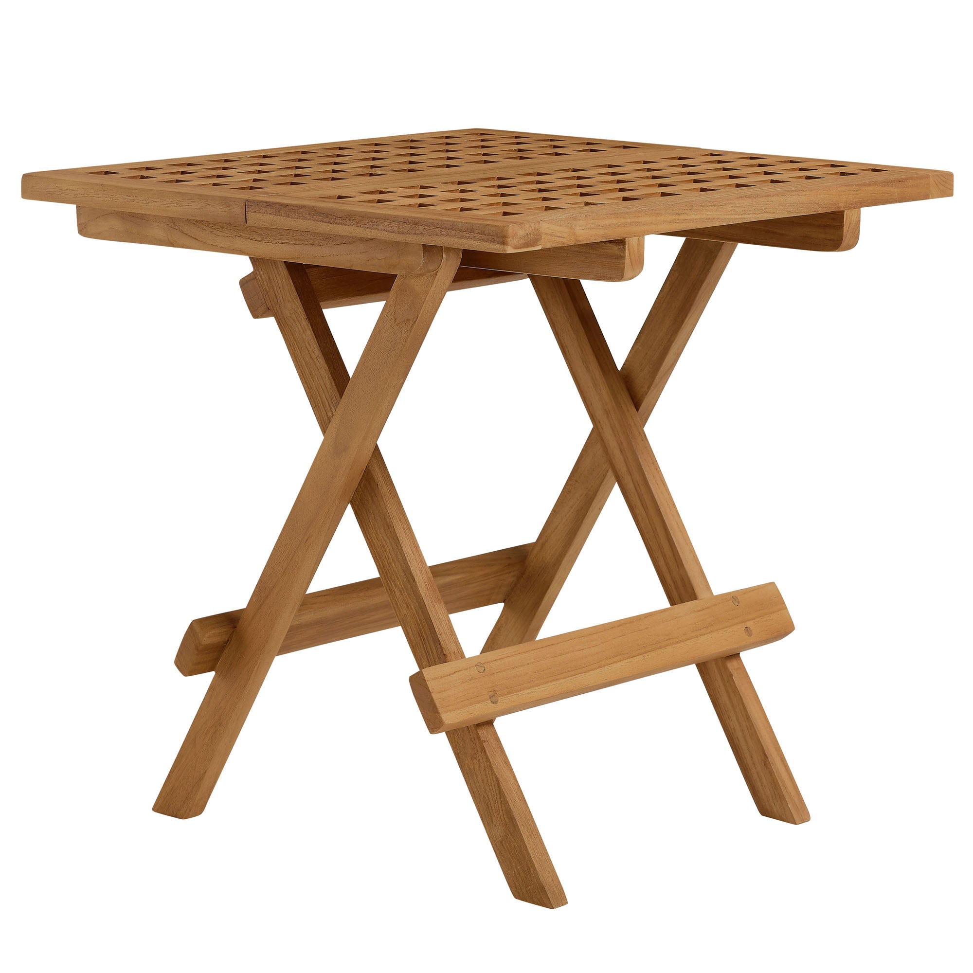 Vienna Outdoor Patio Teak Wood Side Table by Modway - Best Buy Furniture