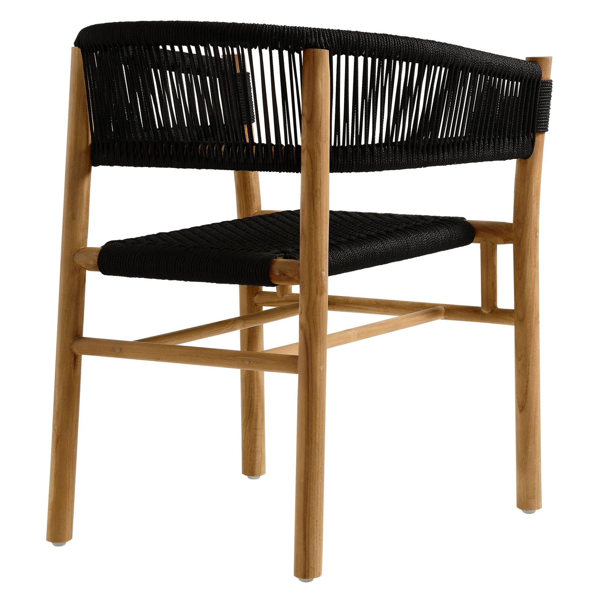 Vienna Outdoor Patio Teak and Rope Curved-Back Dining Armchairs Set of 2 by Modway - Best Buy Furniture