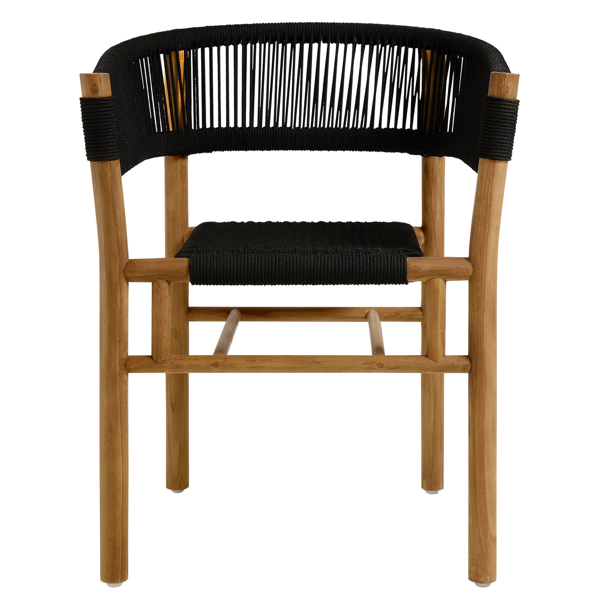 Vienna Outdoor Patio Teak and Rope Curved-Back Dining Armchairs Set of 2 by Modway - Best Buy Furniture