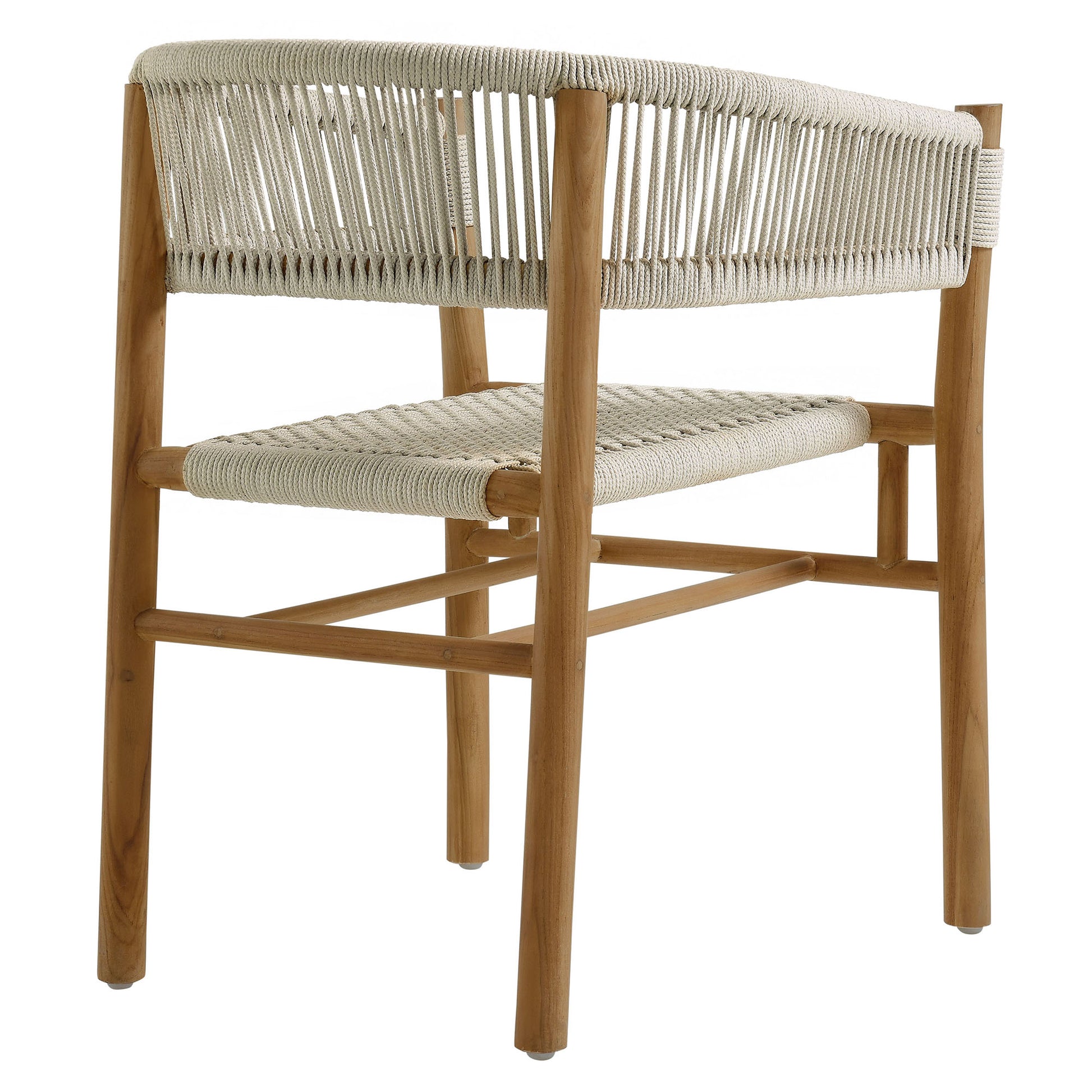 Vienna Outdoor Patio Teak and Rope Curved-Back Dining Armchairs Set of 2 by Modway - Best Buy Furniture