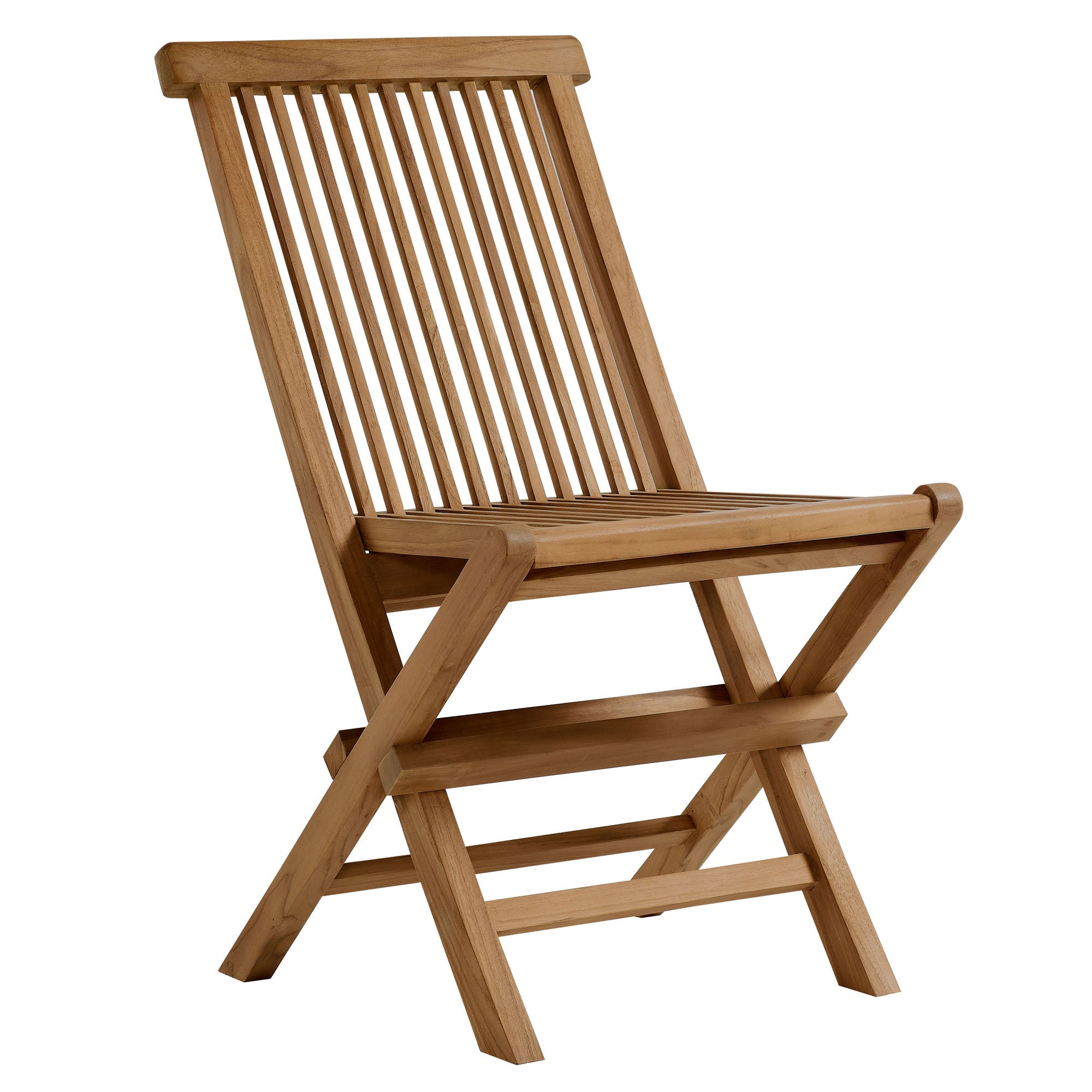 Vienna Outdoor Patio Teak Wood Folding Dining Chairs Set of 4 by Modway - Best Buy Furniture