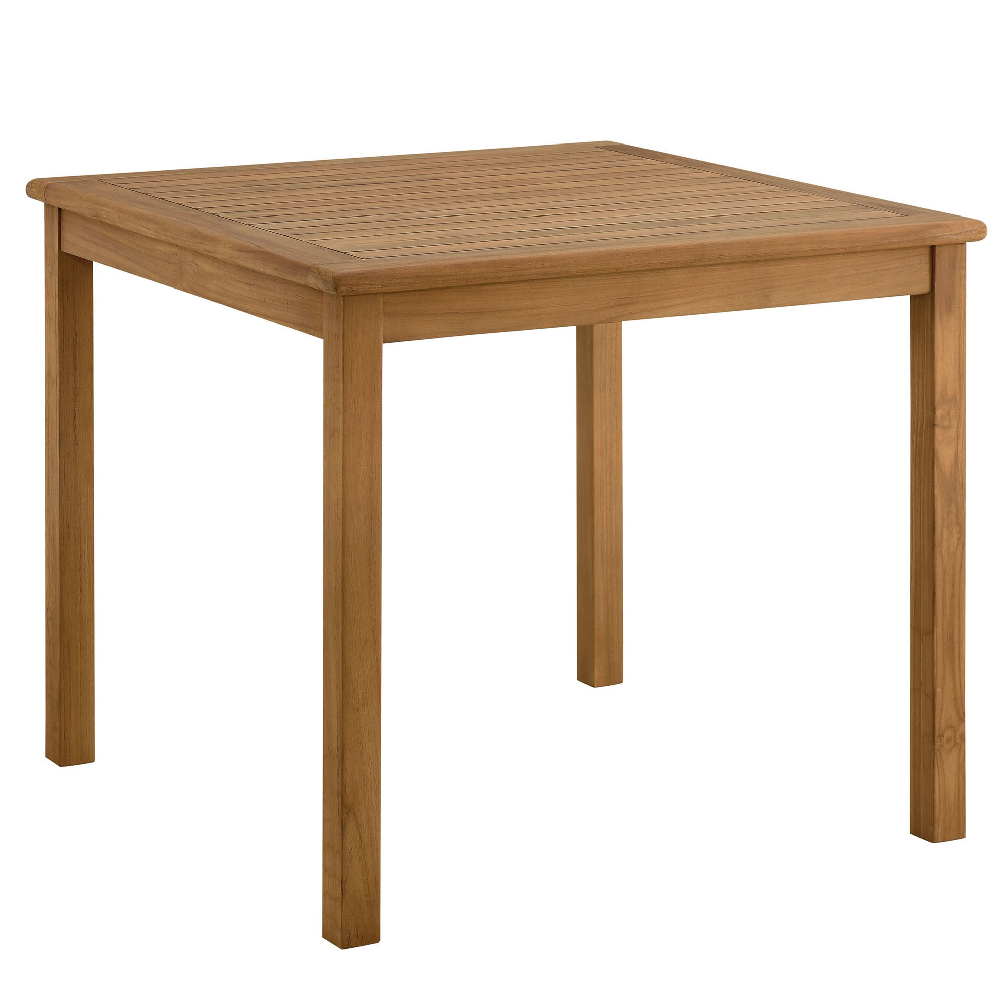 Vienna 5-Piece Outdoor Patio Teak Wood Dining Set with Folding Chairs by Modway - Best Buy Furniture