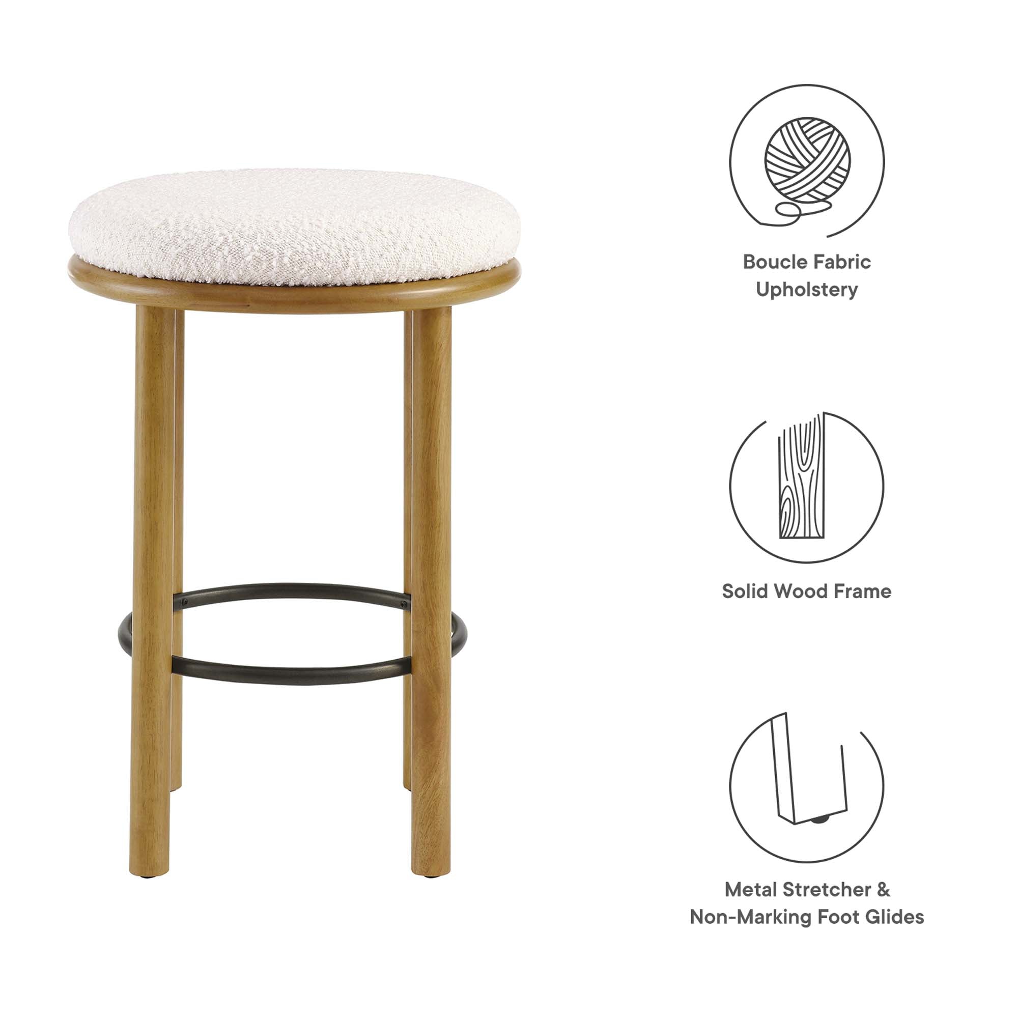Fable Boucle Fabric Counter Stools Set of 2 by Modway - Best Buy Furniture