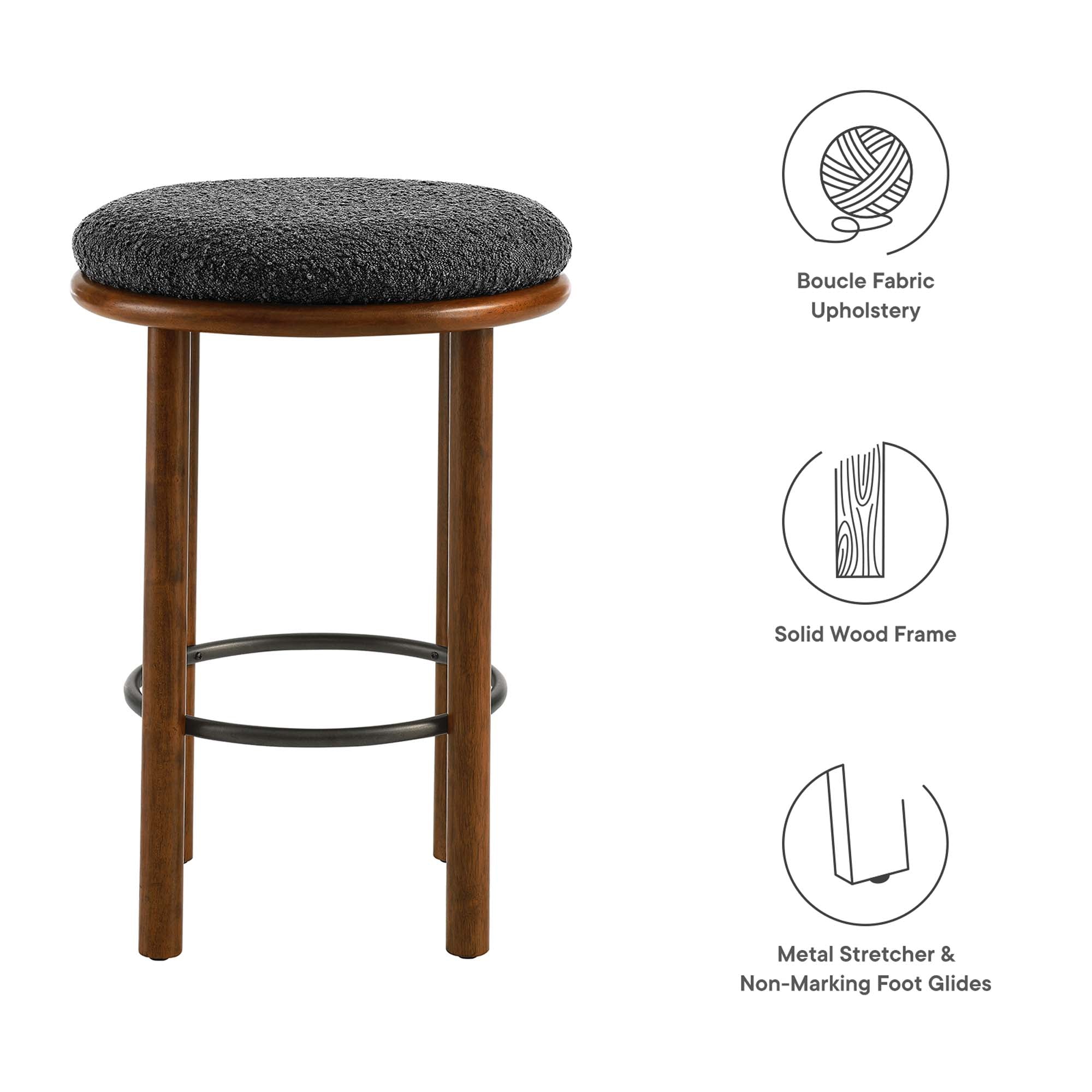 Fable Boucle Fabric Counter Stools Set of 2 by Modway - Best Buy Furniture