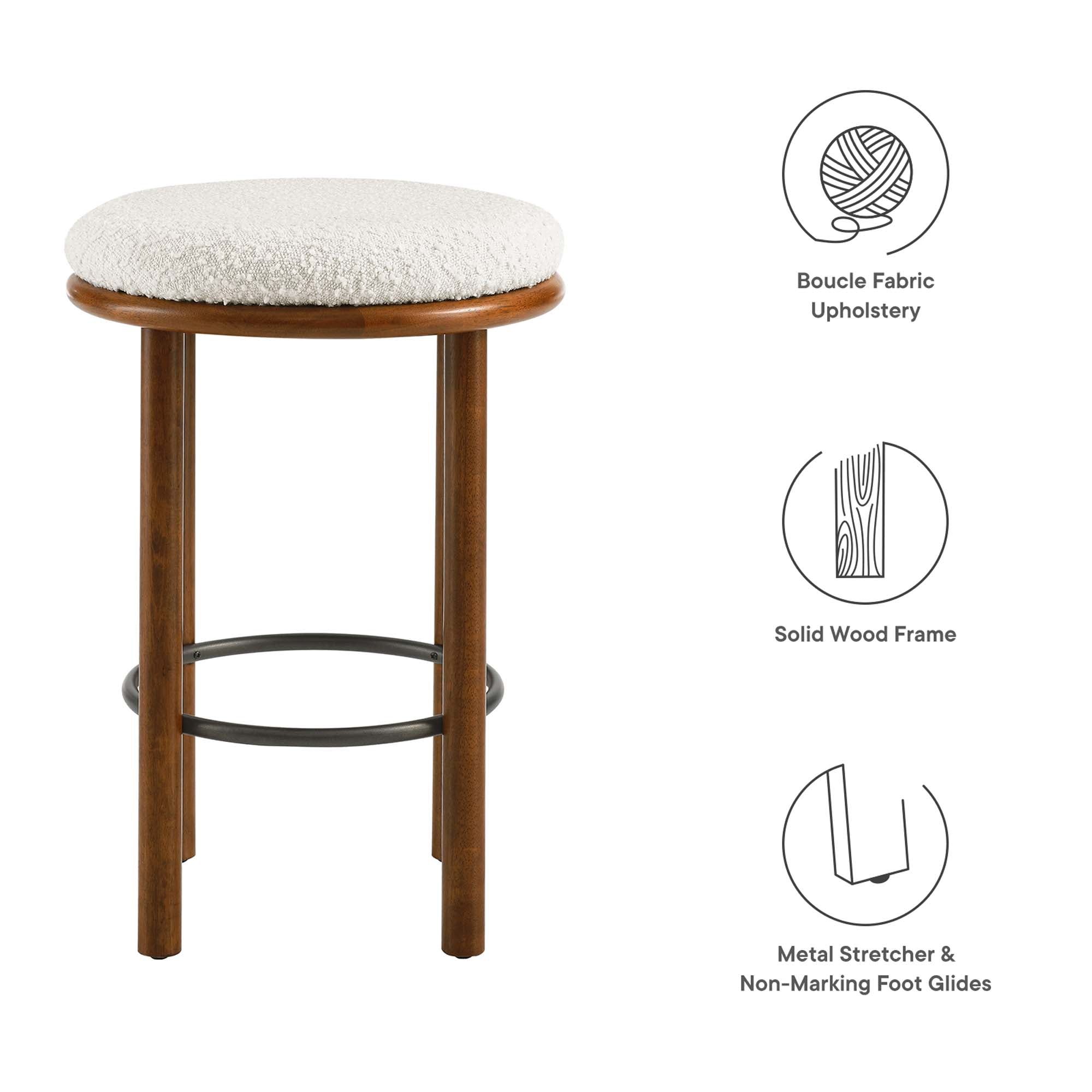 Fable Boucle Fabric Counter Stools Set of 2 by Modway - Best Buy Furniture