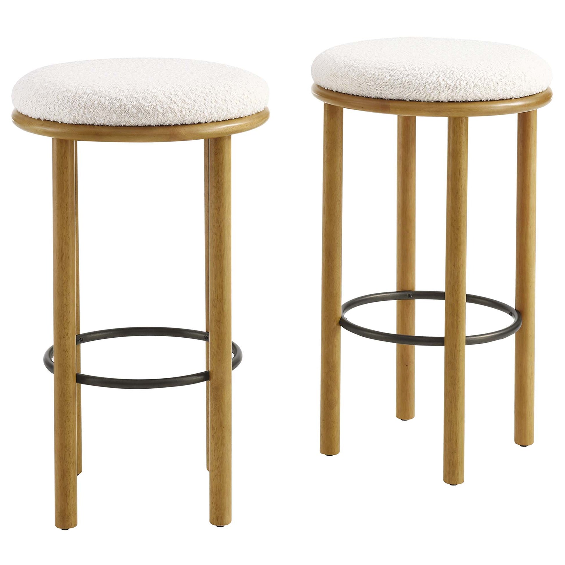 Fable Boucle Fabric Bar Stools Set of 2 by Modway - Best Buy Furniture