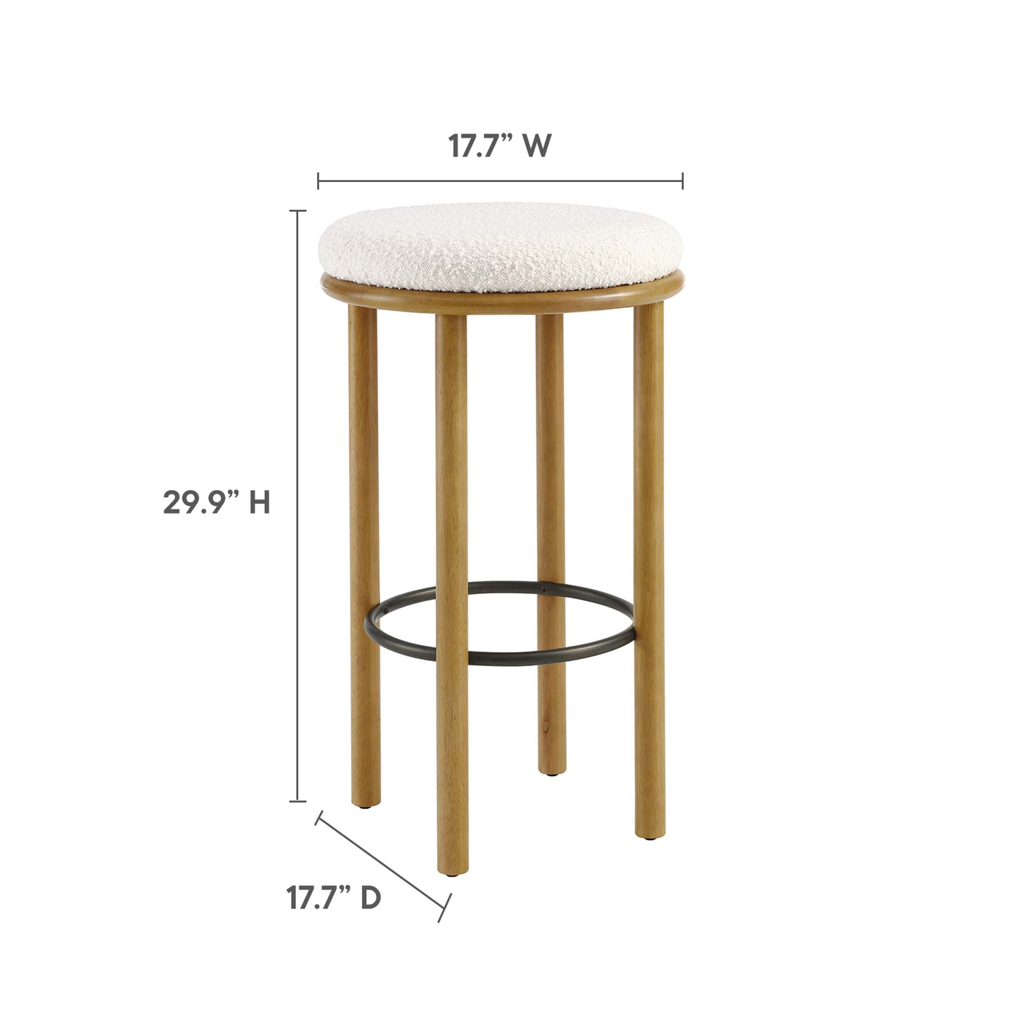 Fable Boucle Fabric Bar Stools Set of 2 by Modway - Best Buy Furniture
