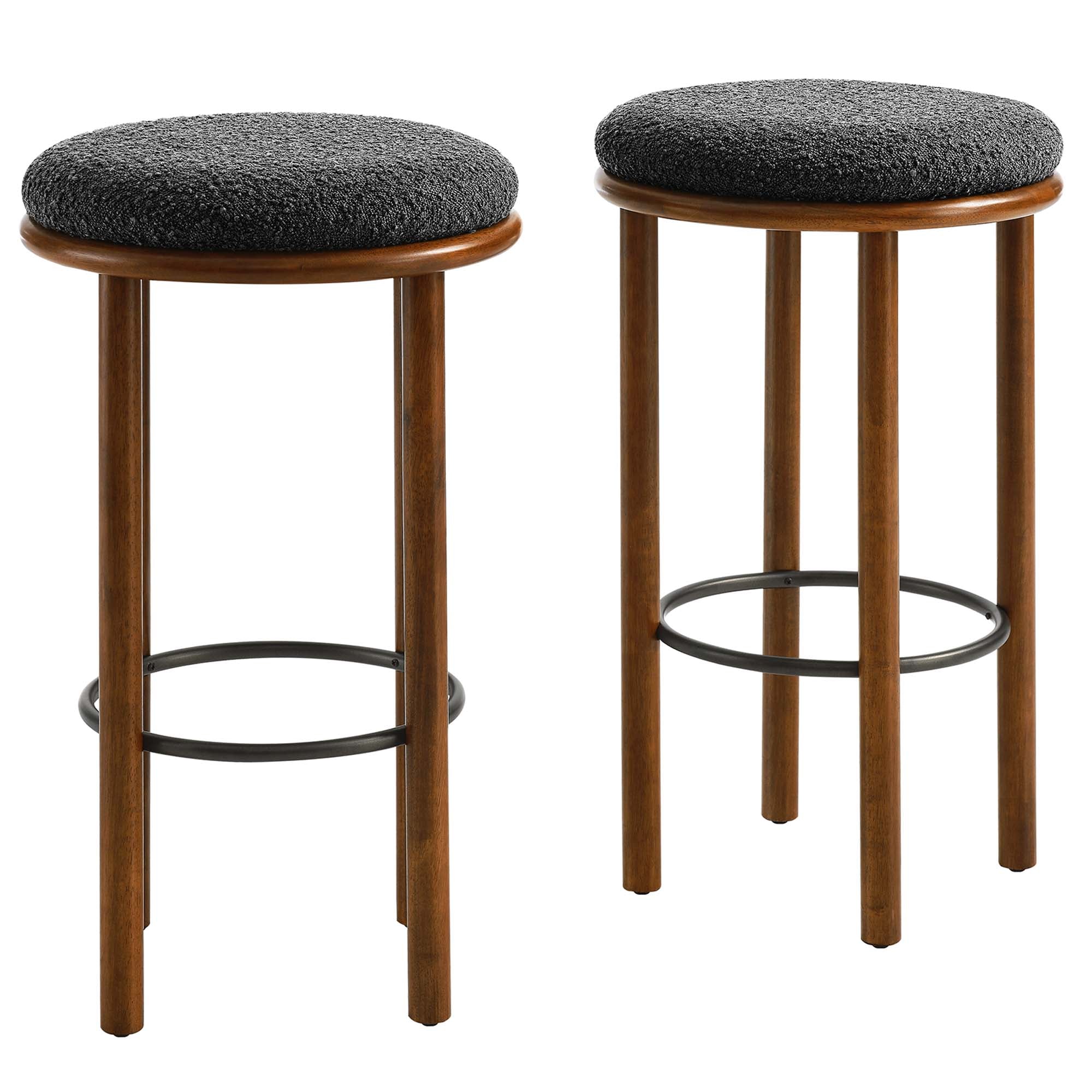 Fable Boucle Fabric Bar Stools Set of 2 by Modway - Best Buy Furniture