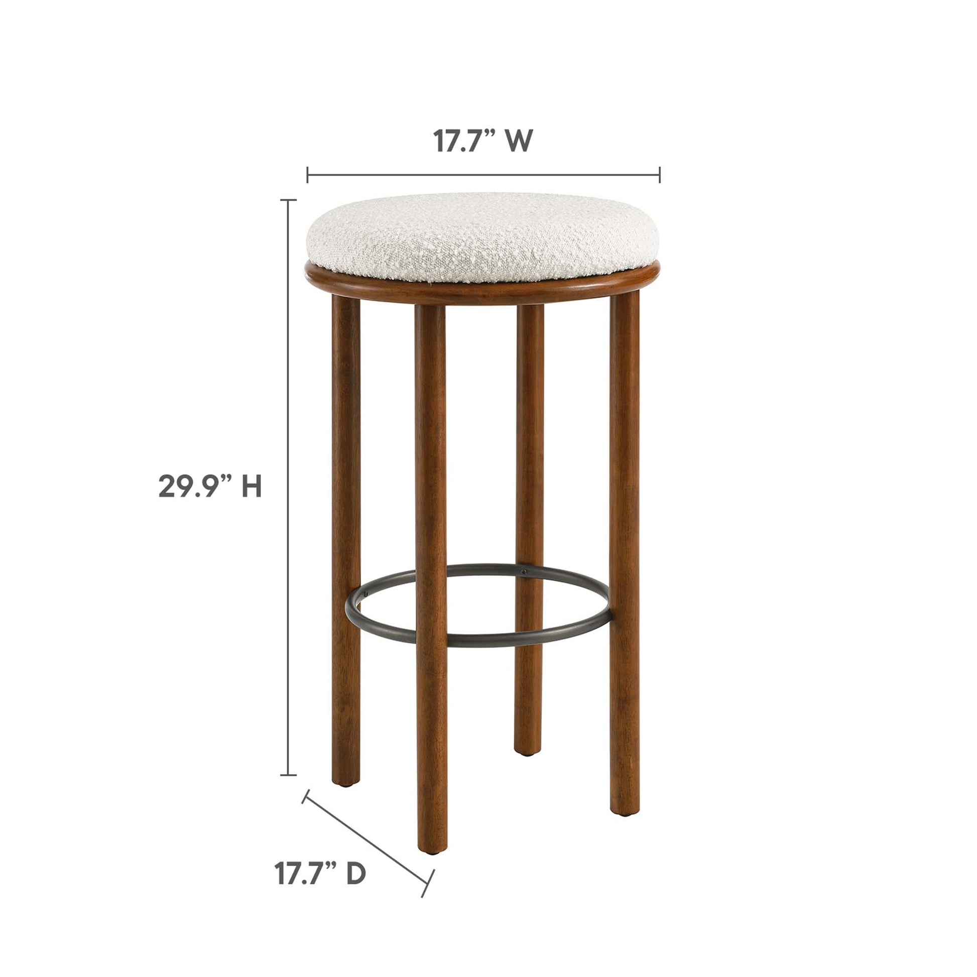 Fable Boucle Fabric Bar Stools Set of 2 by Modway - Best Buy Furniture