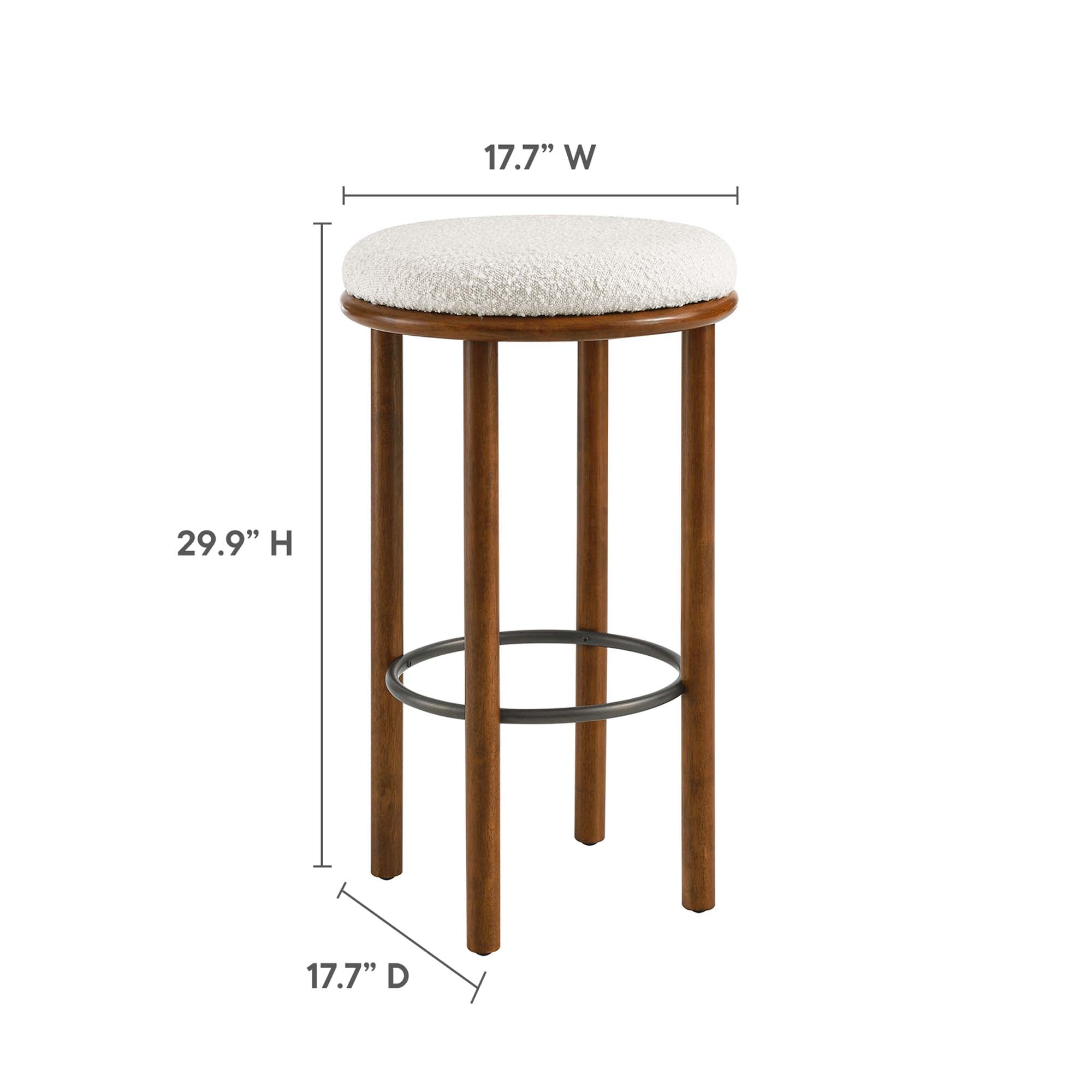 Fable Boucle Fabric Bar Stools Set of 2 by Modway - Best Buy Furniture