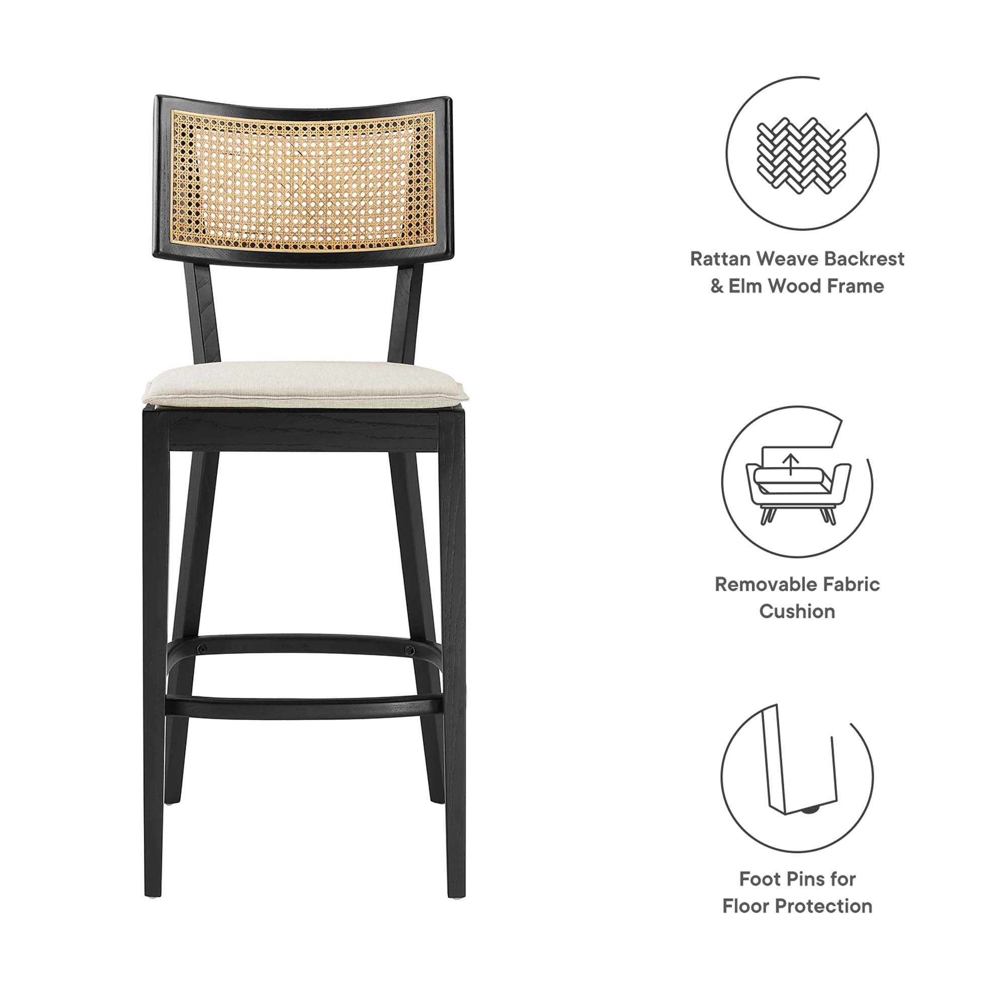 Caledonia Wood Bar Stools Set of 2 by Modway - Best Buy Furniture