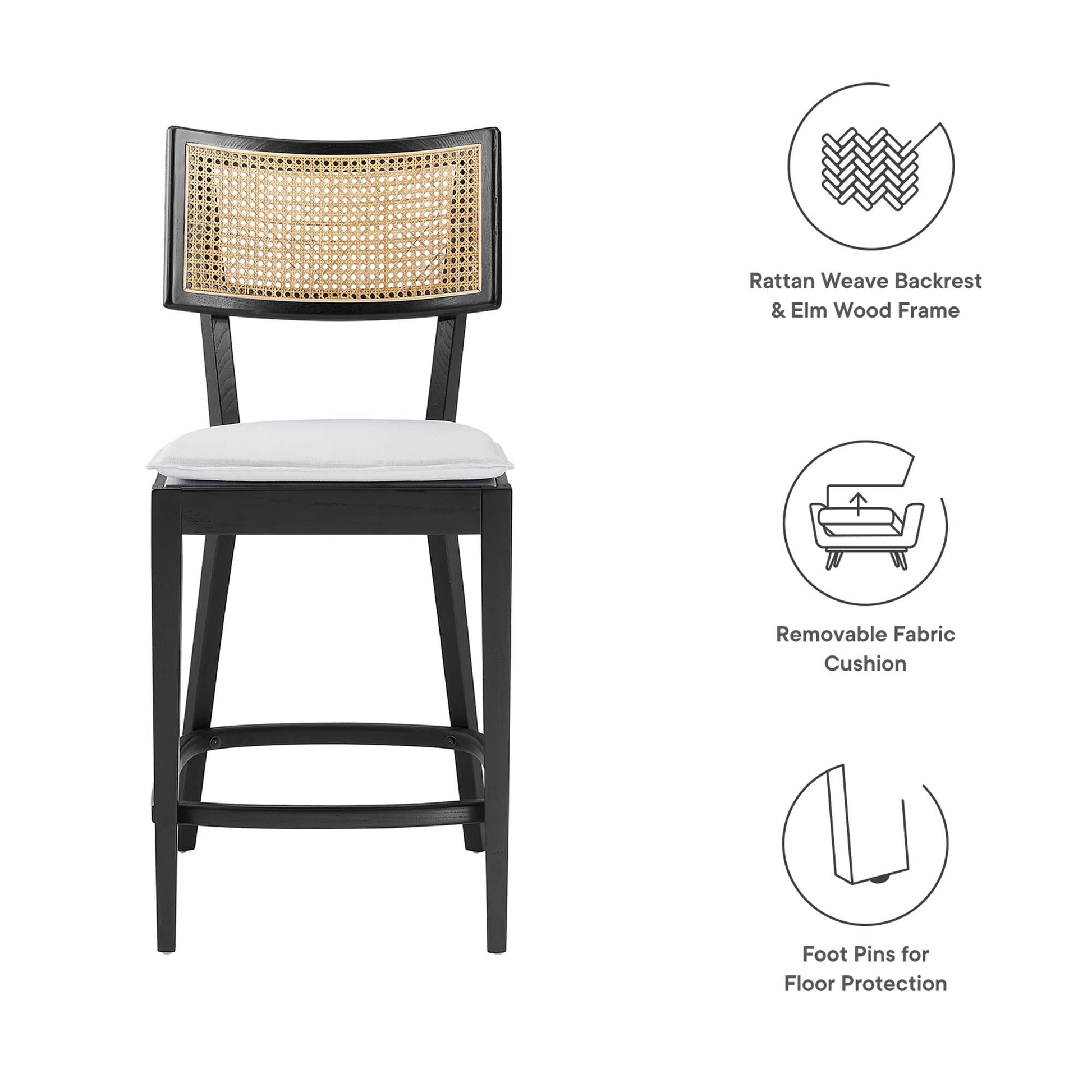 Caledonia Wood Counter Stools Set of 2 by Modway - Best Buy Furniture
